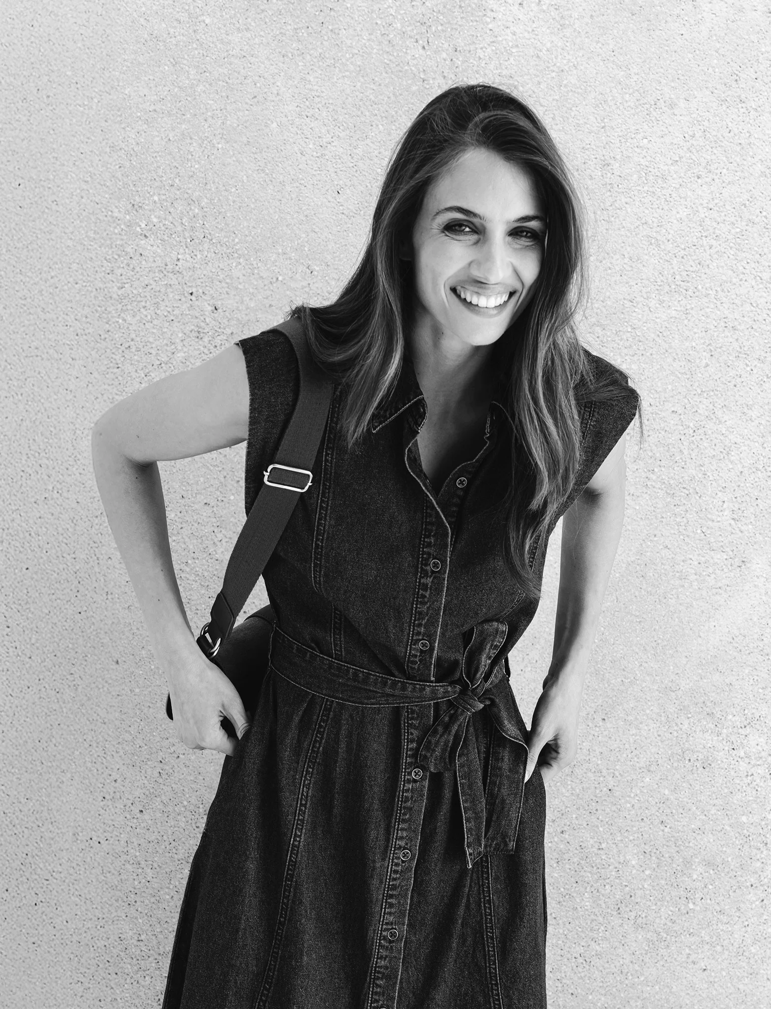 VESTITO CHEMISIER CON CINTURA - Denim - Image 2