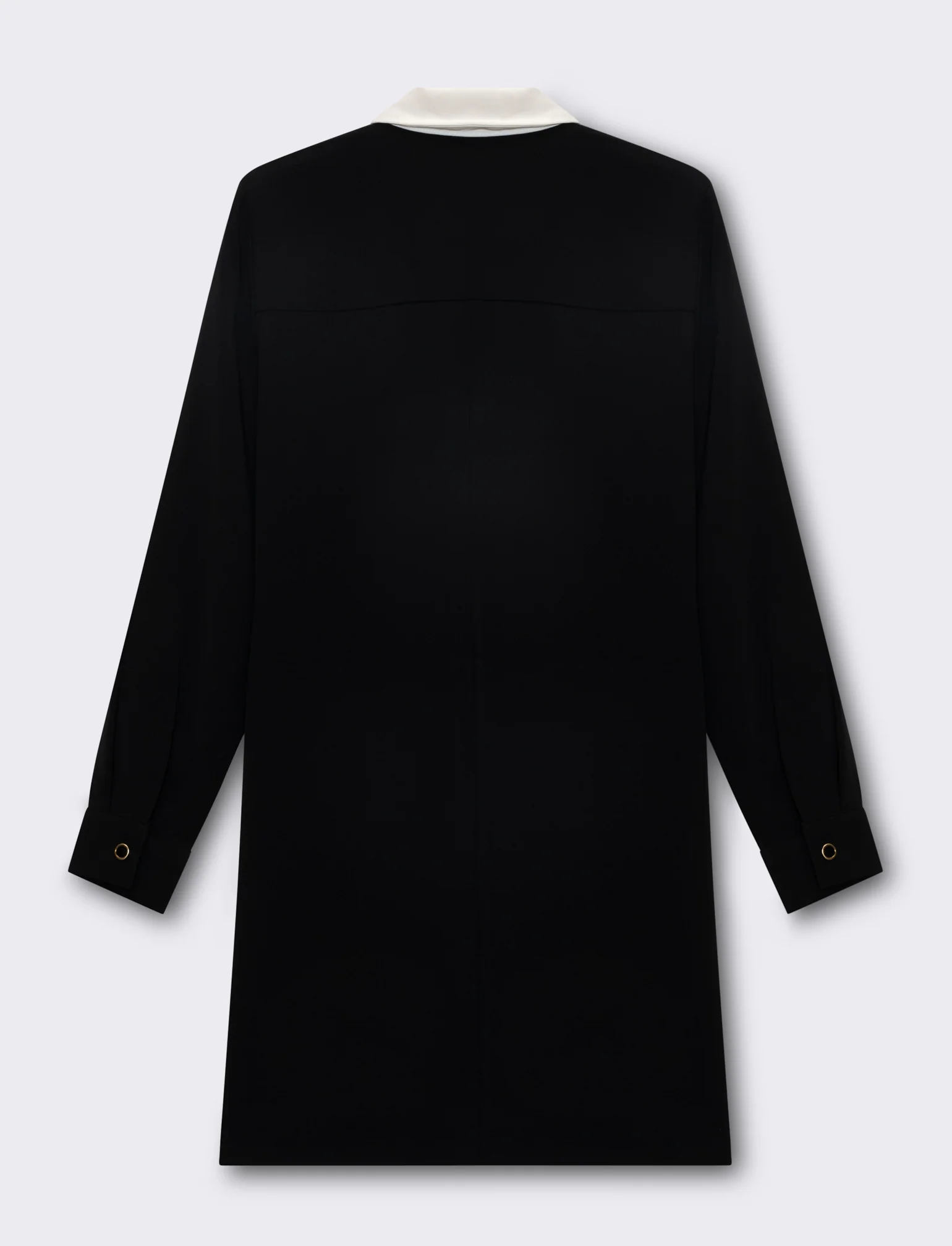 Vestito chemisier corto da donna - Nero - Image 5