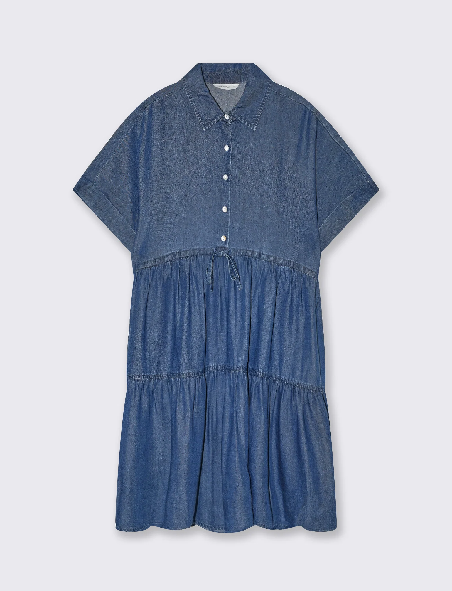 Vestito con coulisse da donna - DENIM SCURO - Image 4