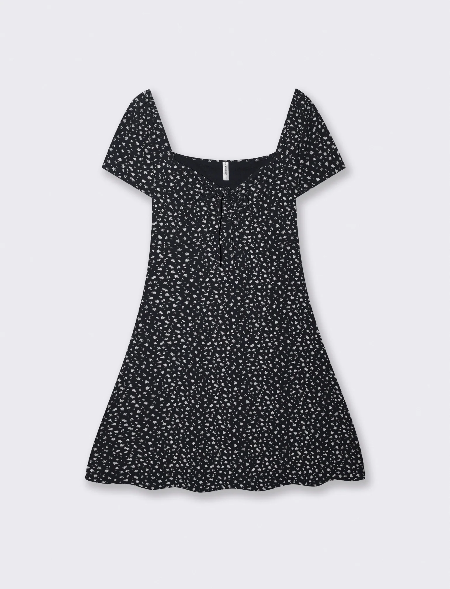 Vestito Corto a Coste con Manica Aletto - var 1