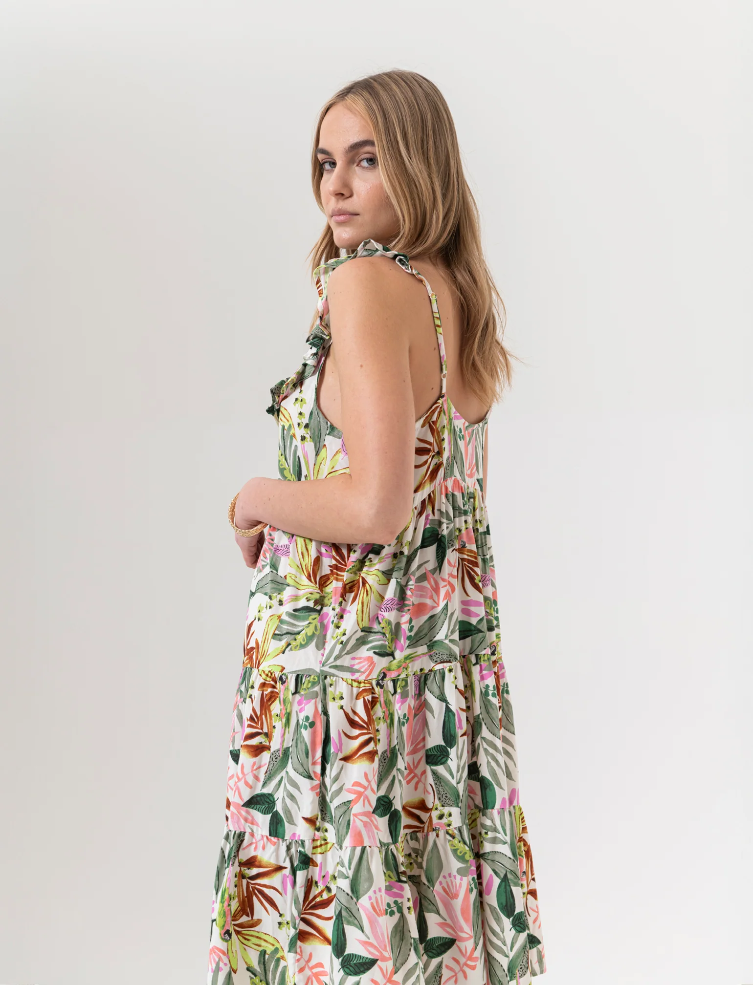 Vestito corto con rouches da donna - var 1 - Image 2