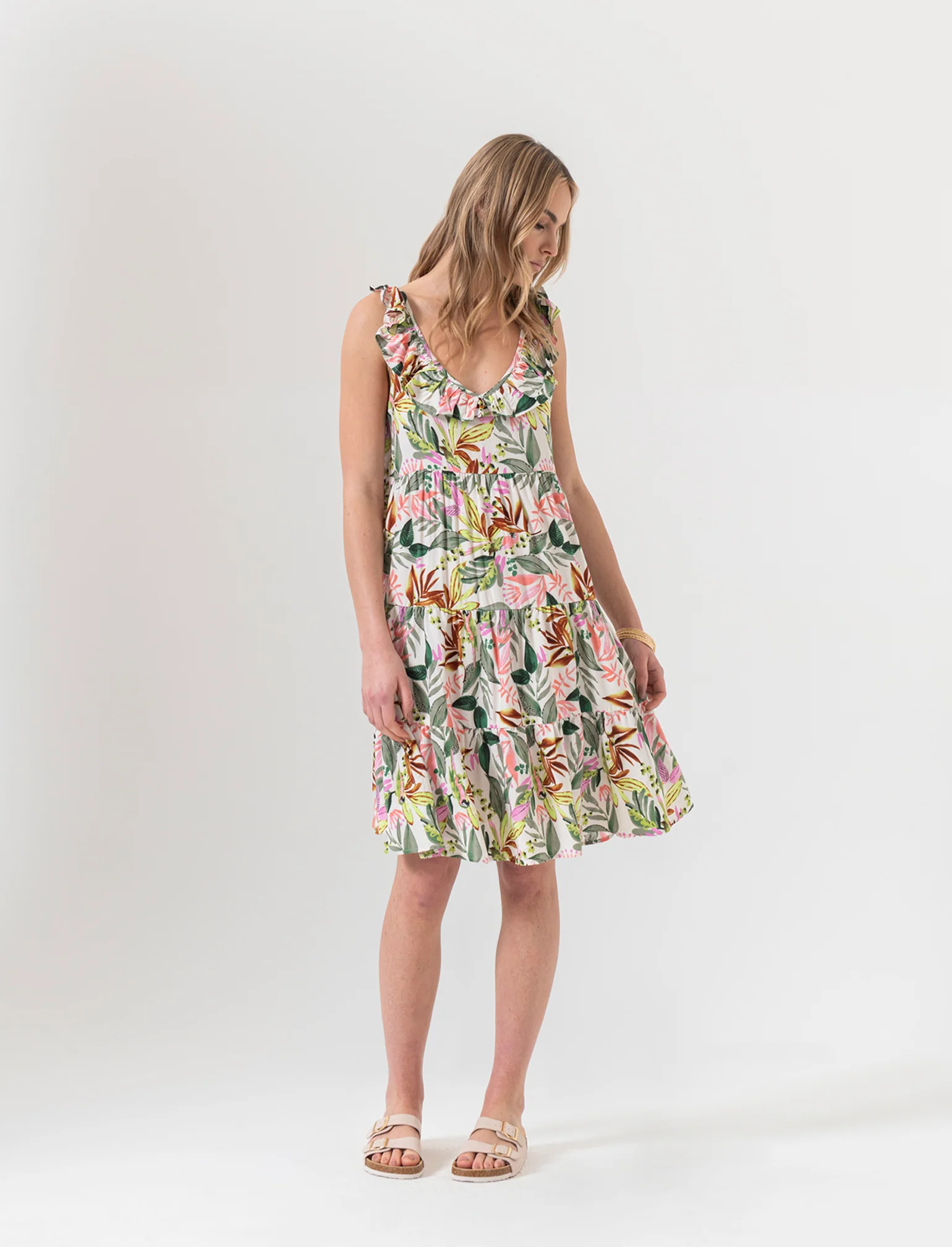Vestito corto con rouches da donna - var 1 - Image 3