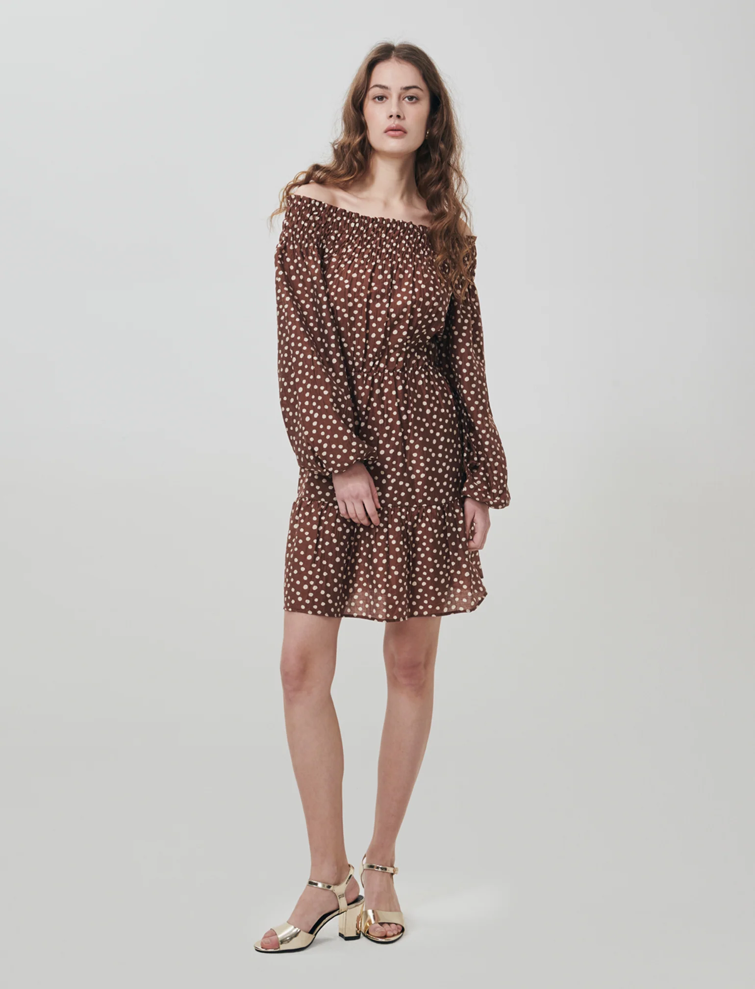 Vestito corto con smock e maniche lunghe - var 1 - Image 3