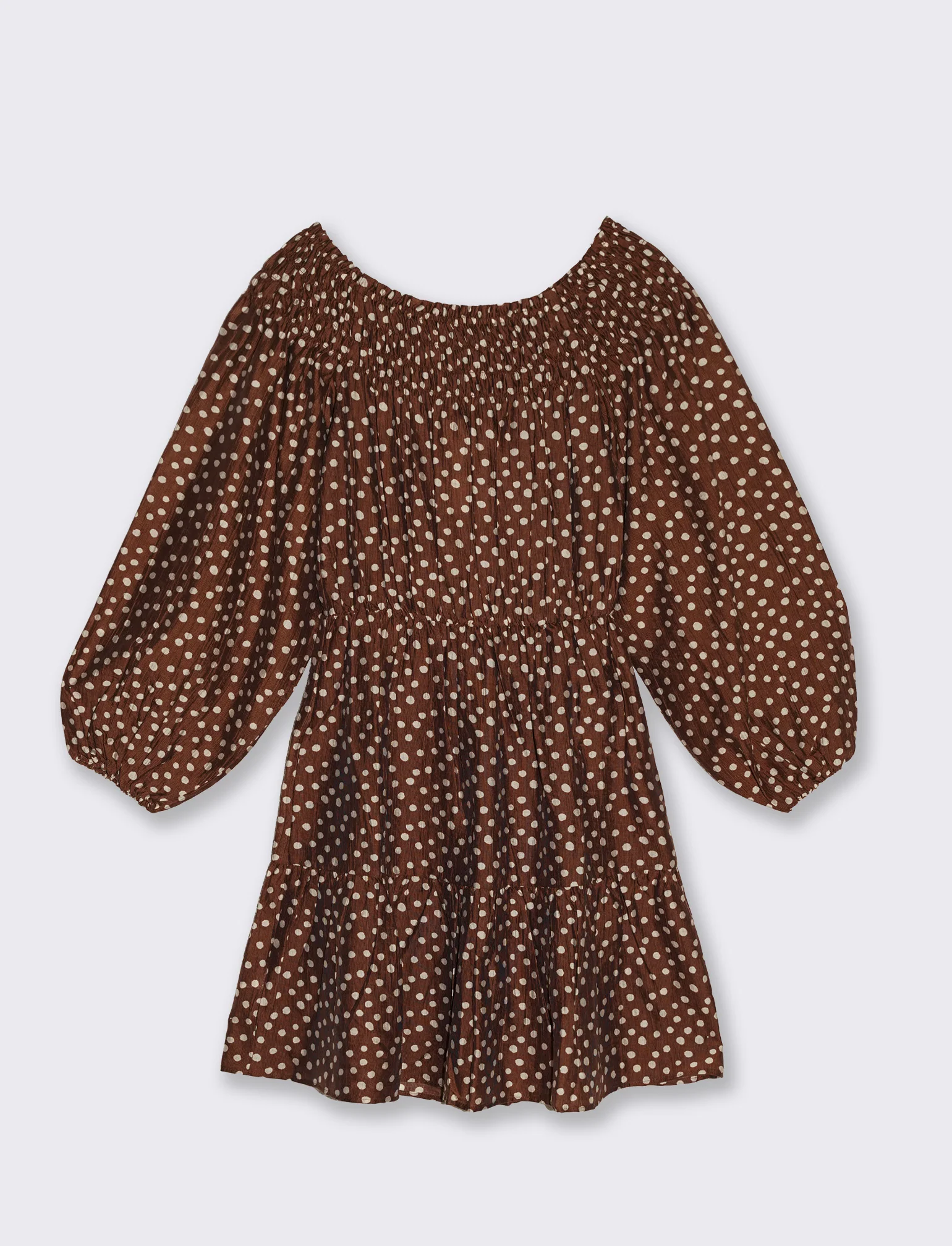 Vestito corto con smock e maniche lunghe - var 1 - Image 4