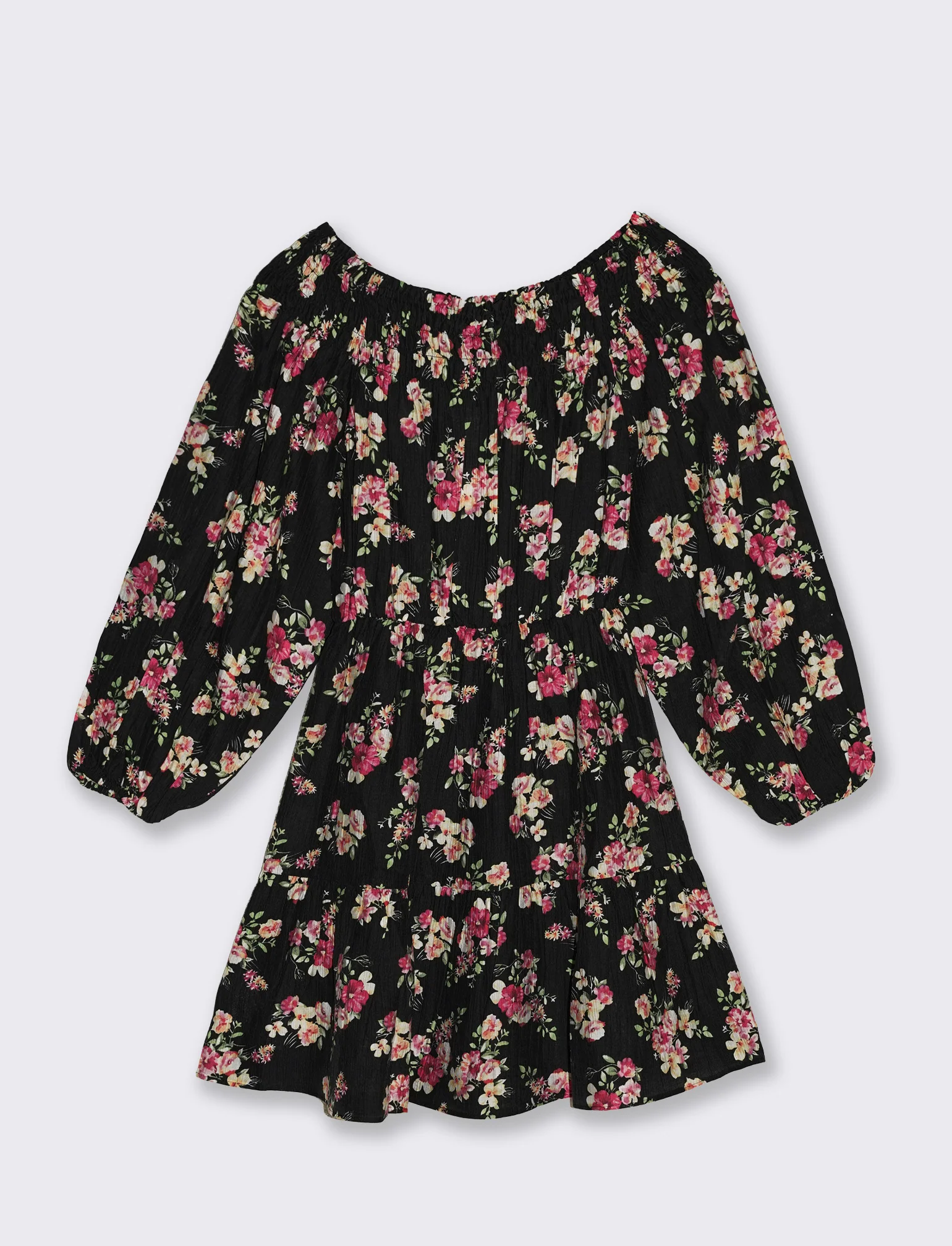 Vestito corto con smock e maniche lunghe - var 2 - Image 5