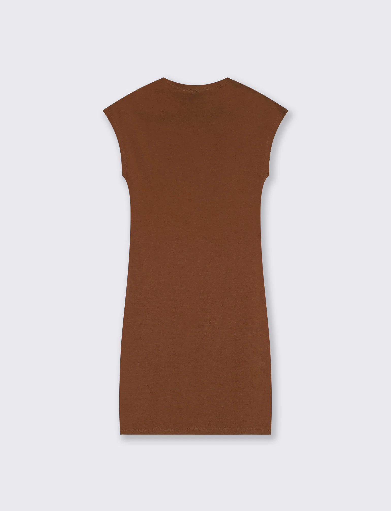 VESTITO CORTO - Marrone cioccolato - Image 2
