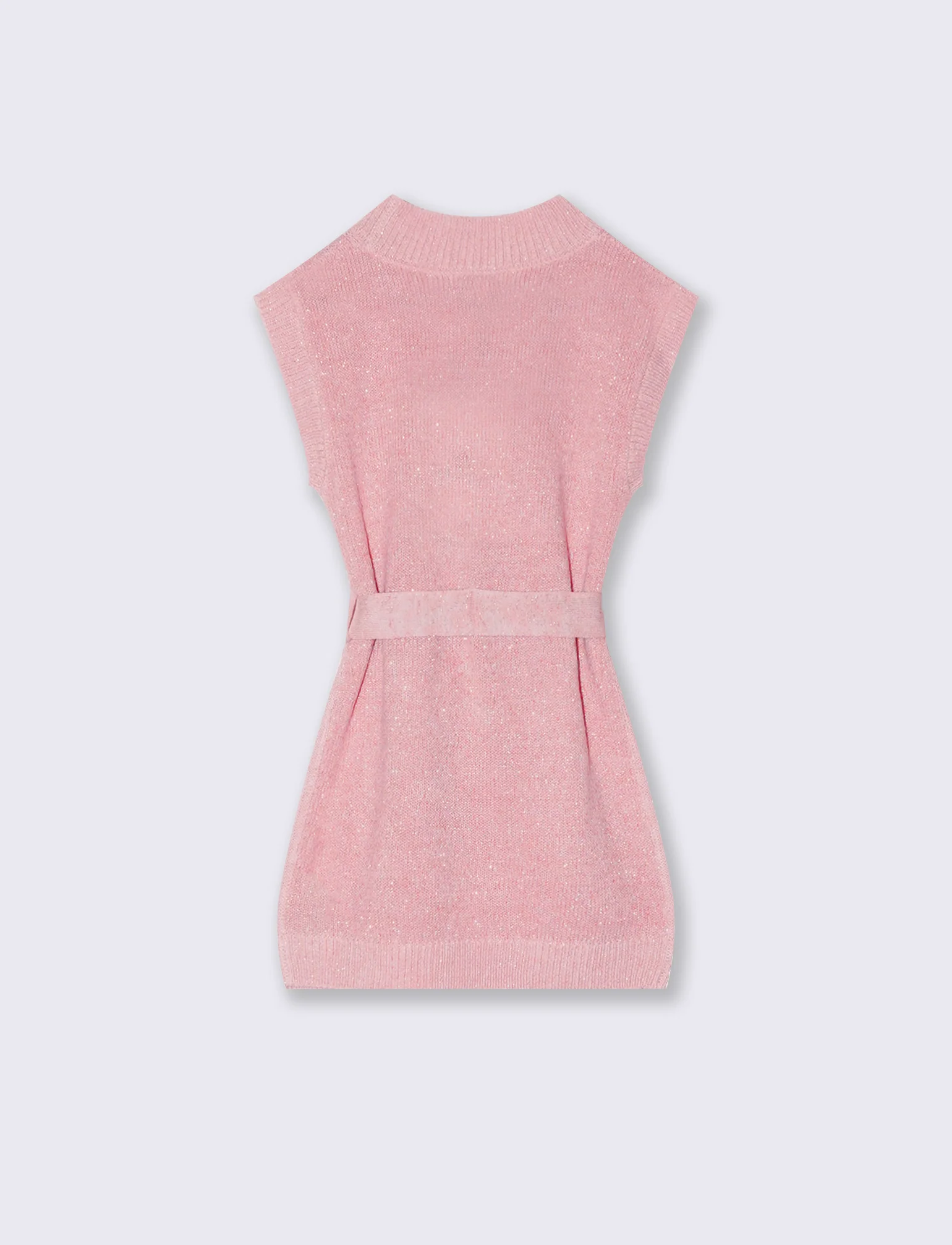 Vestito giromanica in maglieria da bambina. - Rosa - Image 2