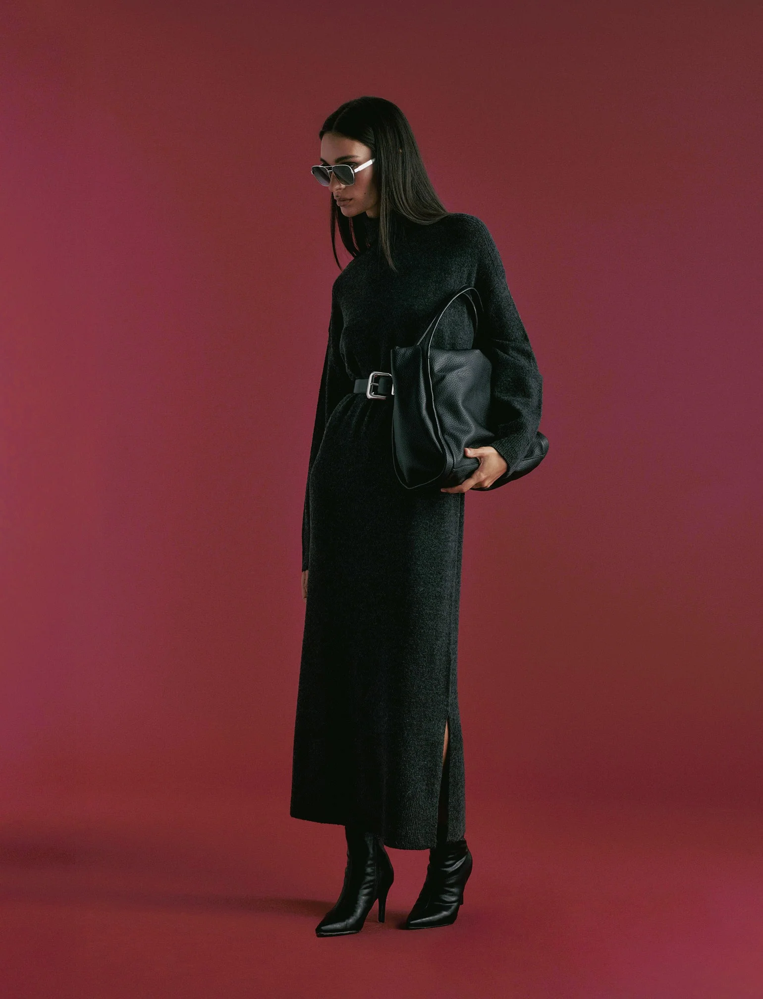 VESTITO IN MAGLIA - Antracite melange - Image 3