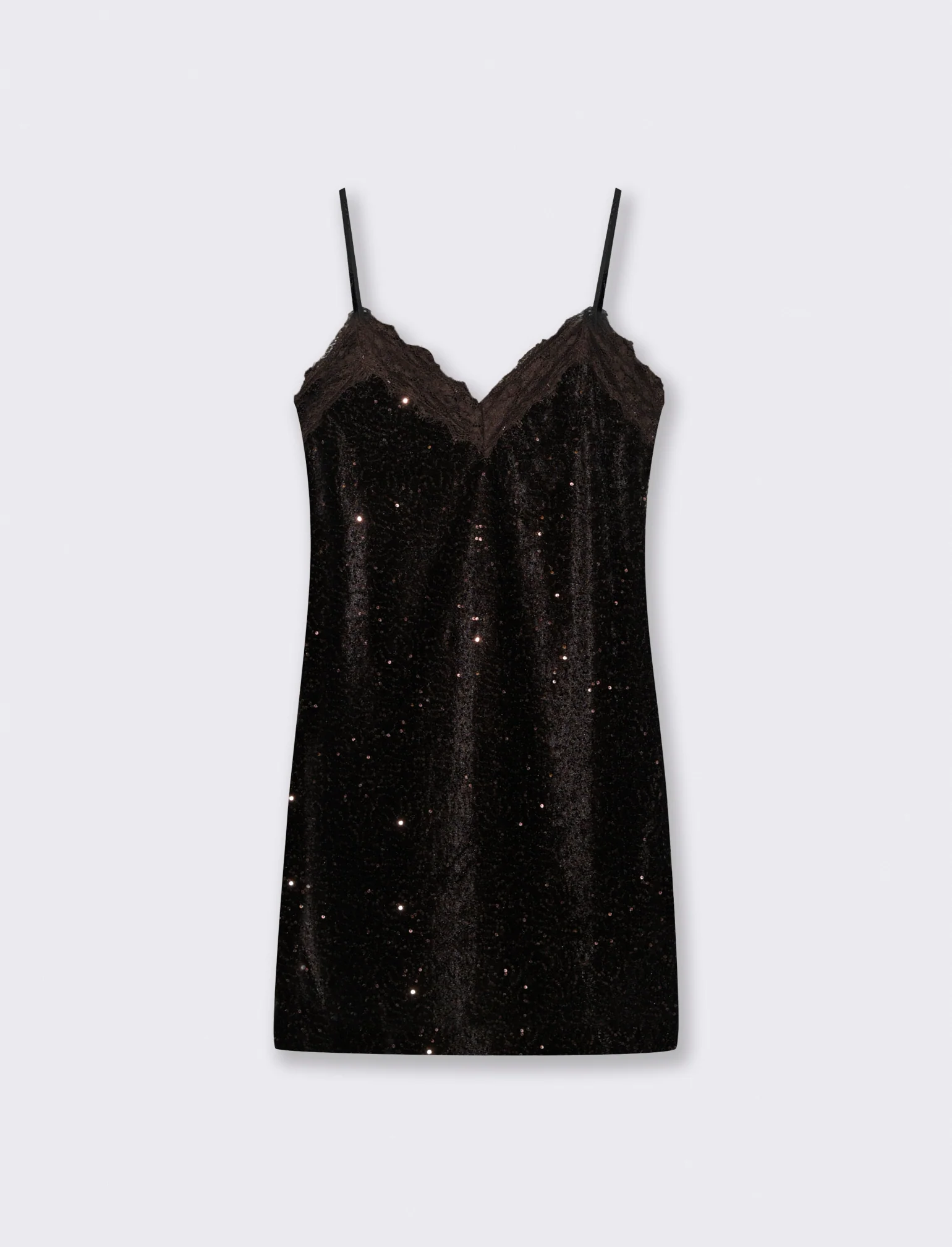 Vestito in paillettes e pizzo - Moro - Image 2