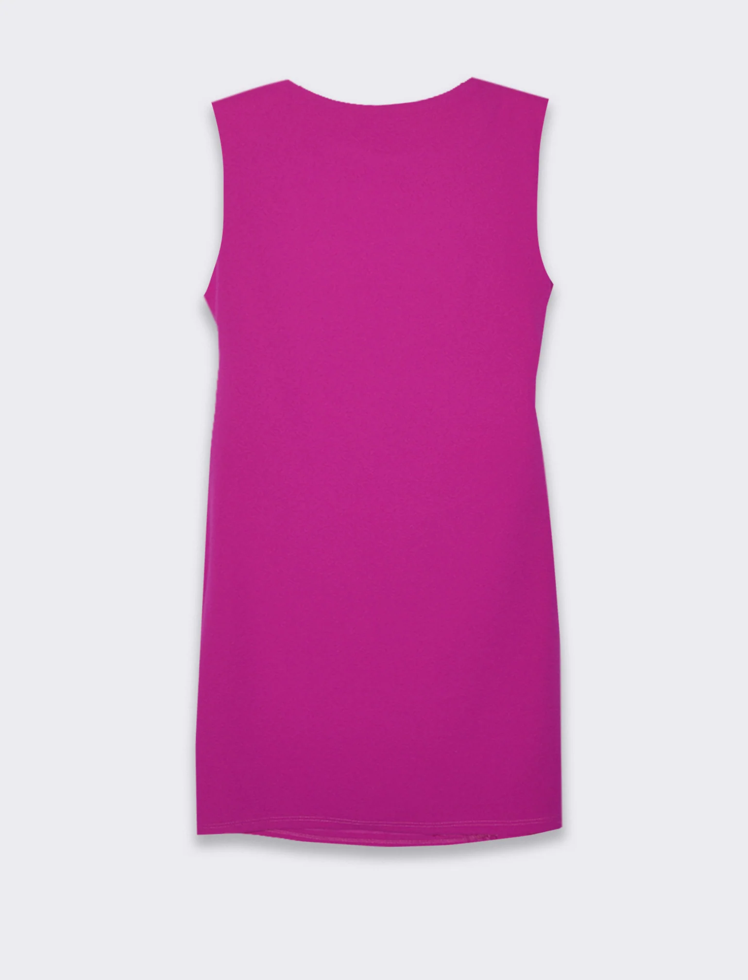 Vestito in tessuto elastico, arriccio sul fianco. - Fuxia - Image 4