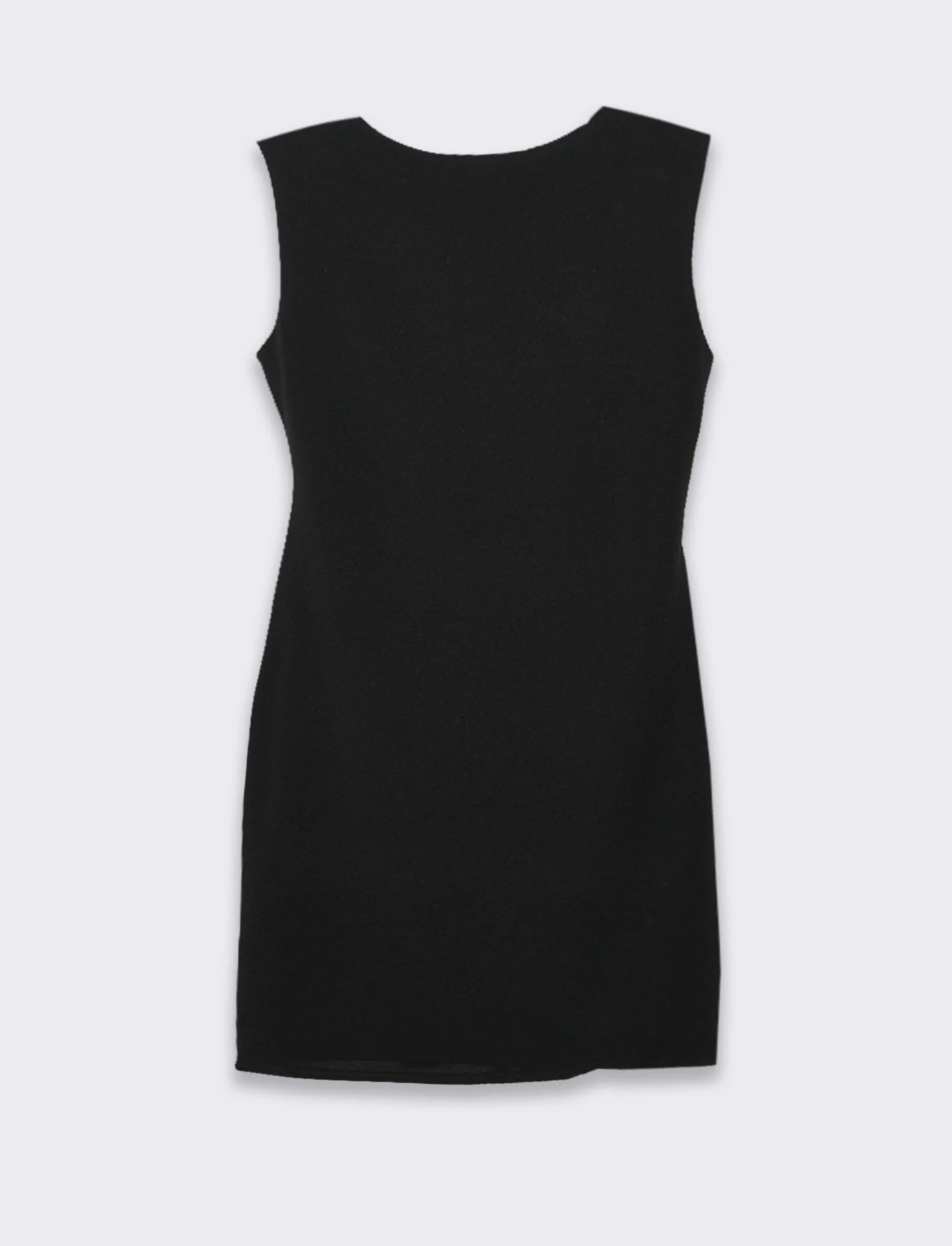 Vestito in tessuto elastico, arriccio sul fianco. - Nero - Image 2