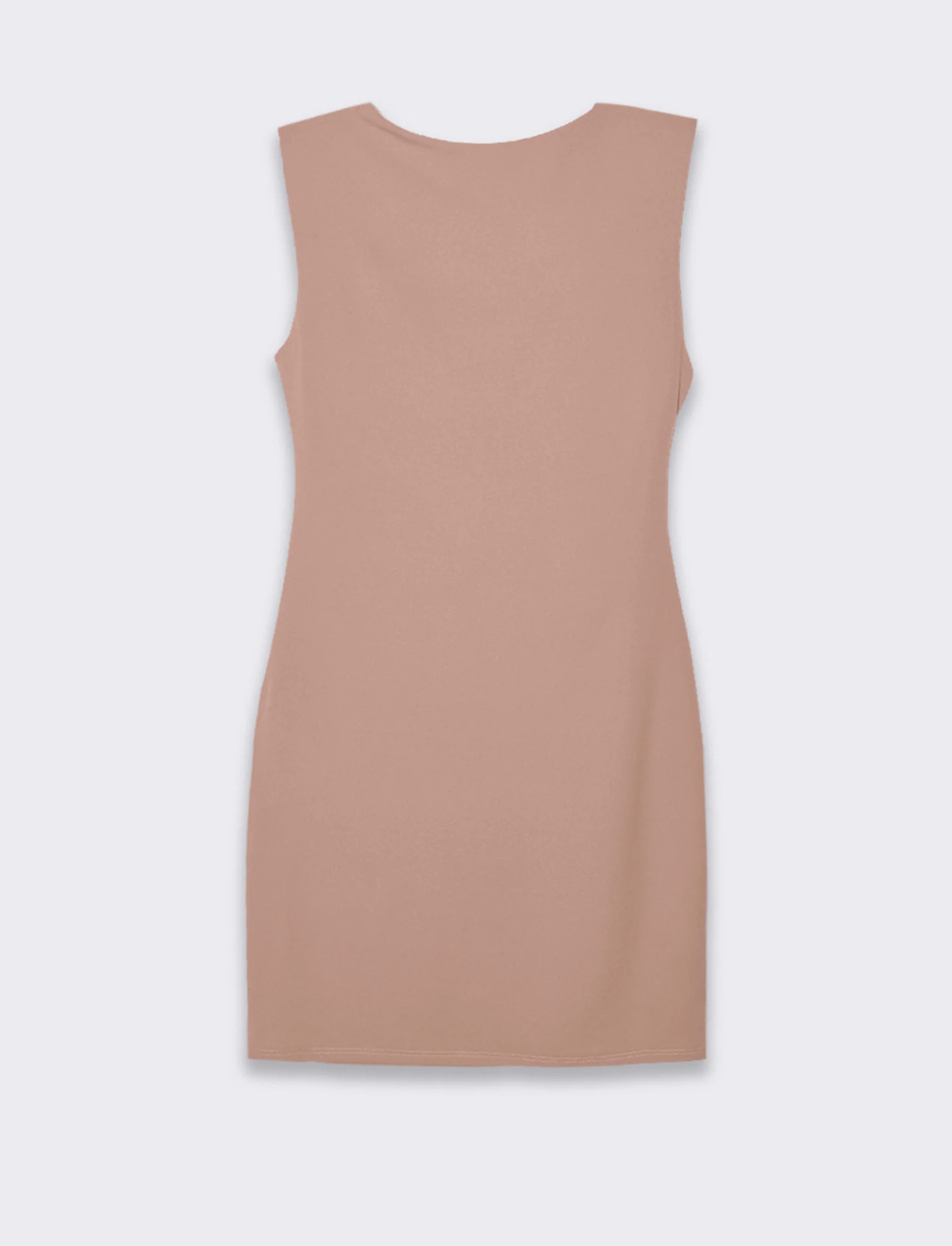 Vestito in tessuto elastico, arriccio sul fianco. - Rosa - Image 5