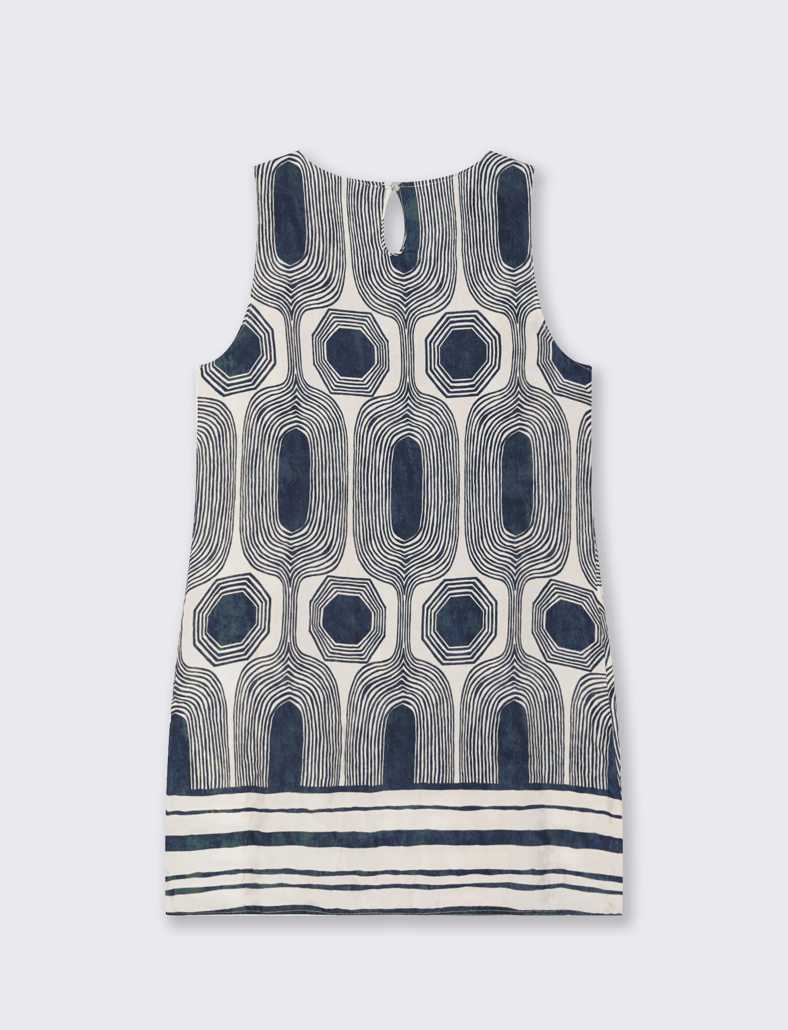 vestito in viscosa stampato - Blu - Image 4