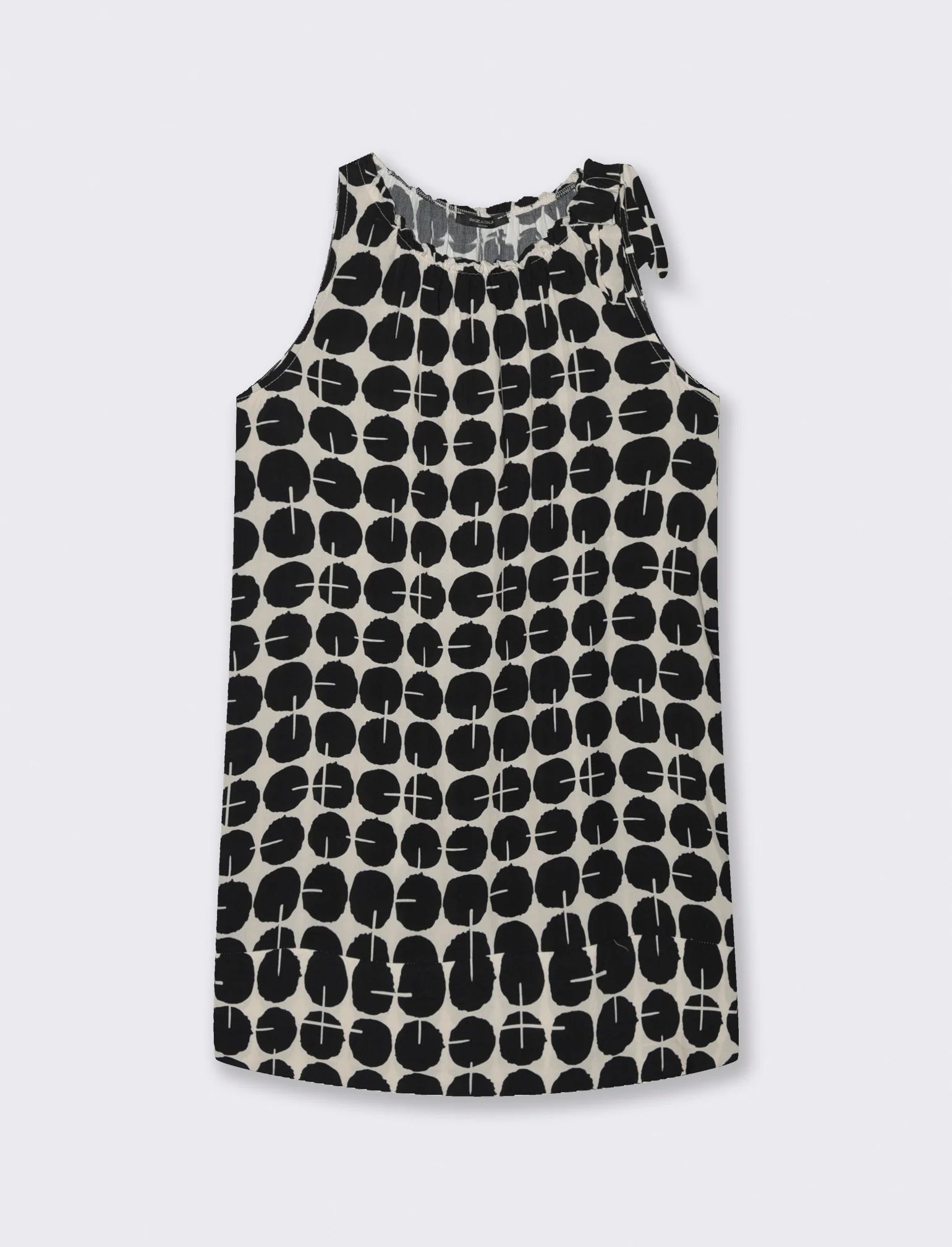 Vestito in viscosa stampato - Nero - Image 3