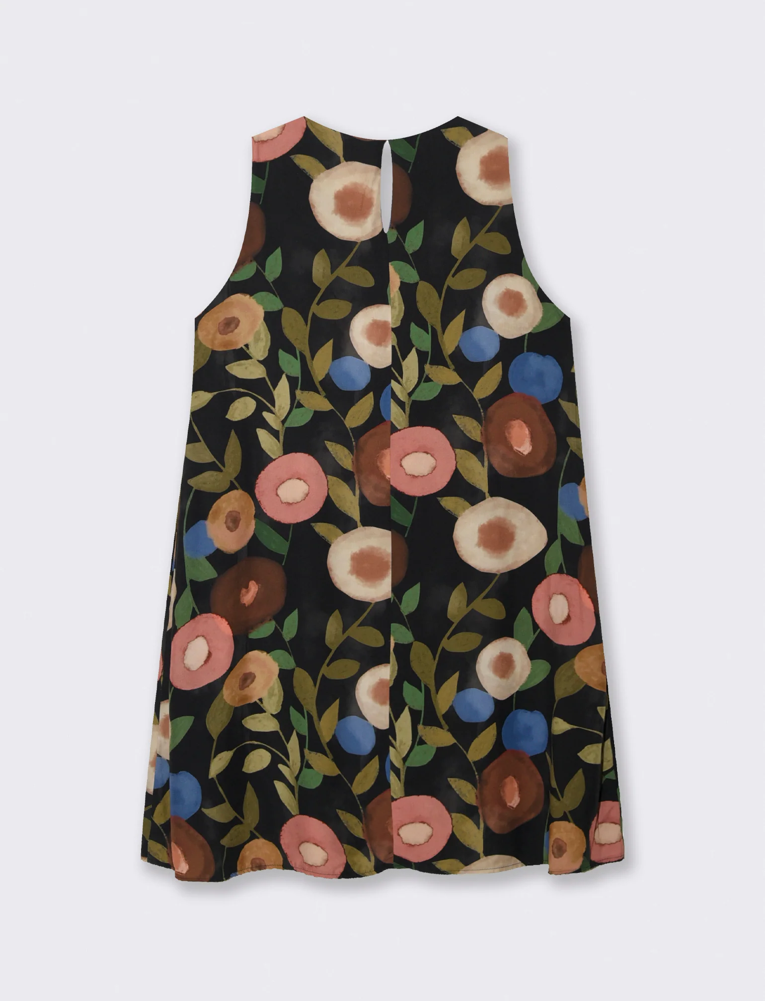 Vestito in viscosa stampato - Nero - Image 4