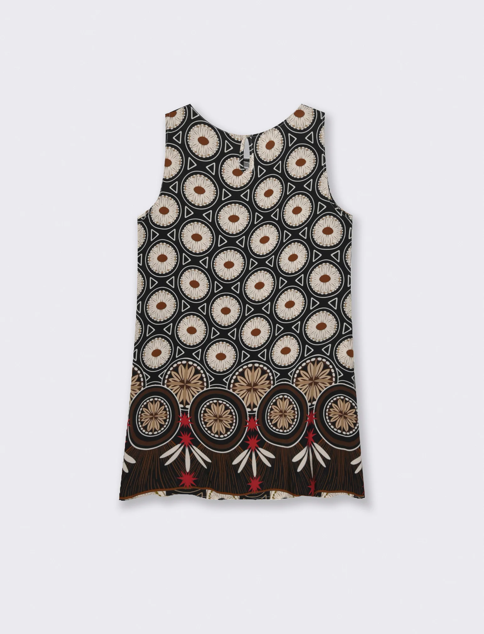 vestito in viscosa stampato - Nero - Image 4