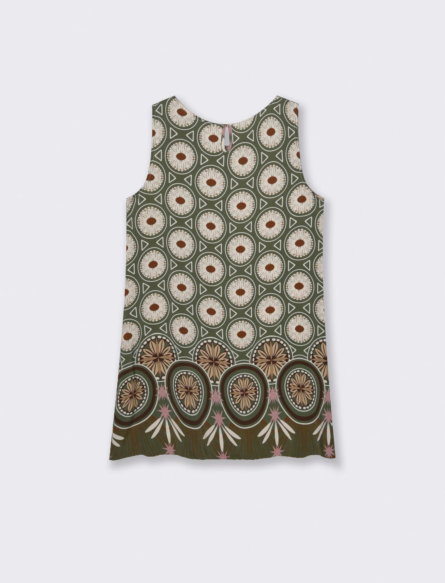 vestito in viscosa stampato - Verde - Image 4