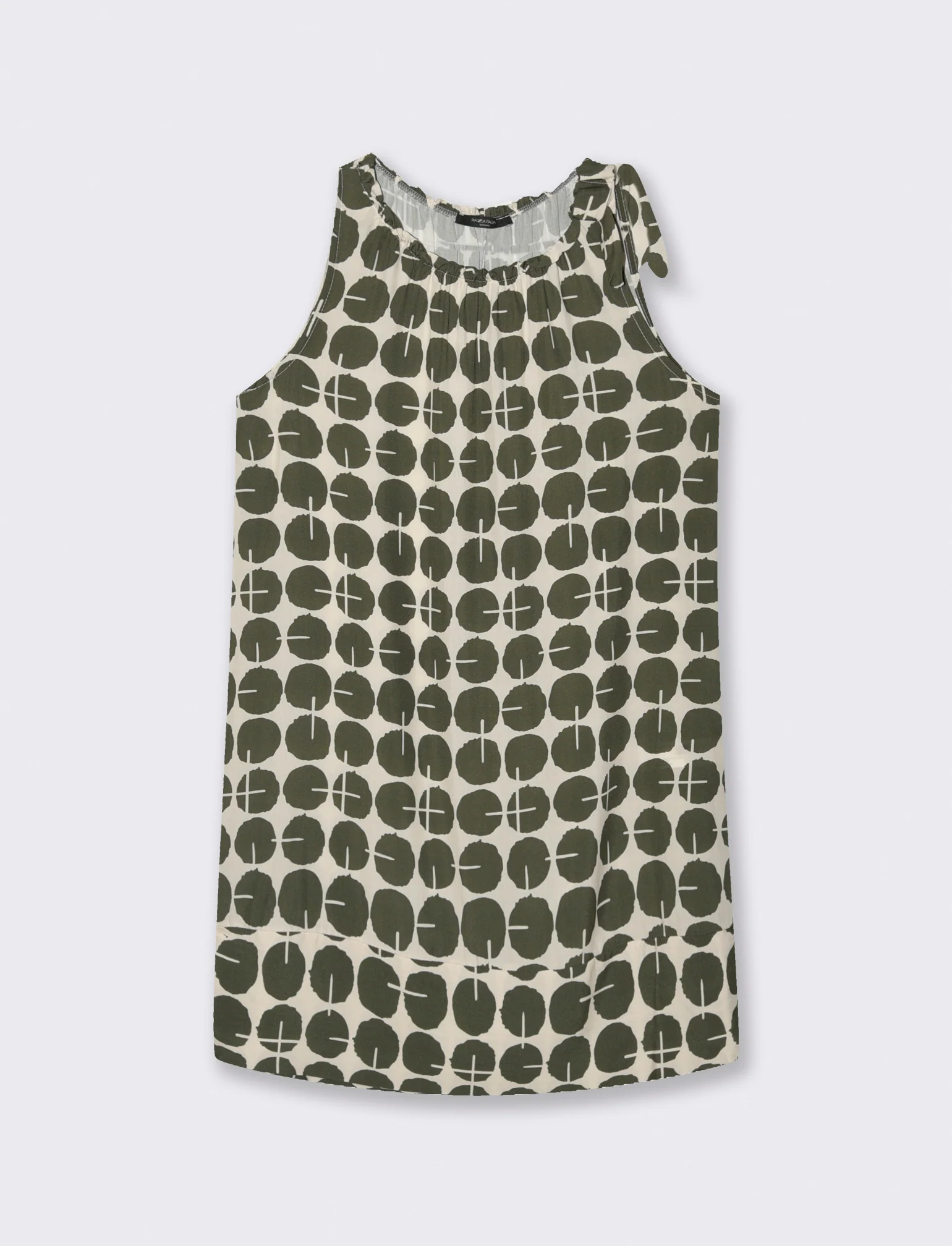 Vestito in viscosa stampato - Verde militare - Image 3