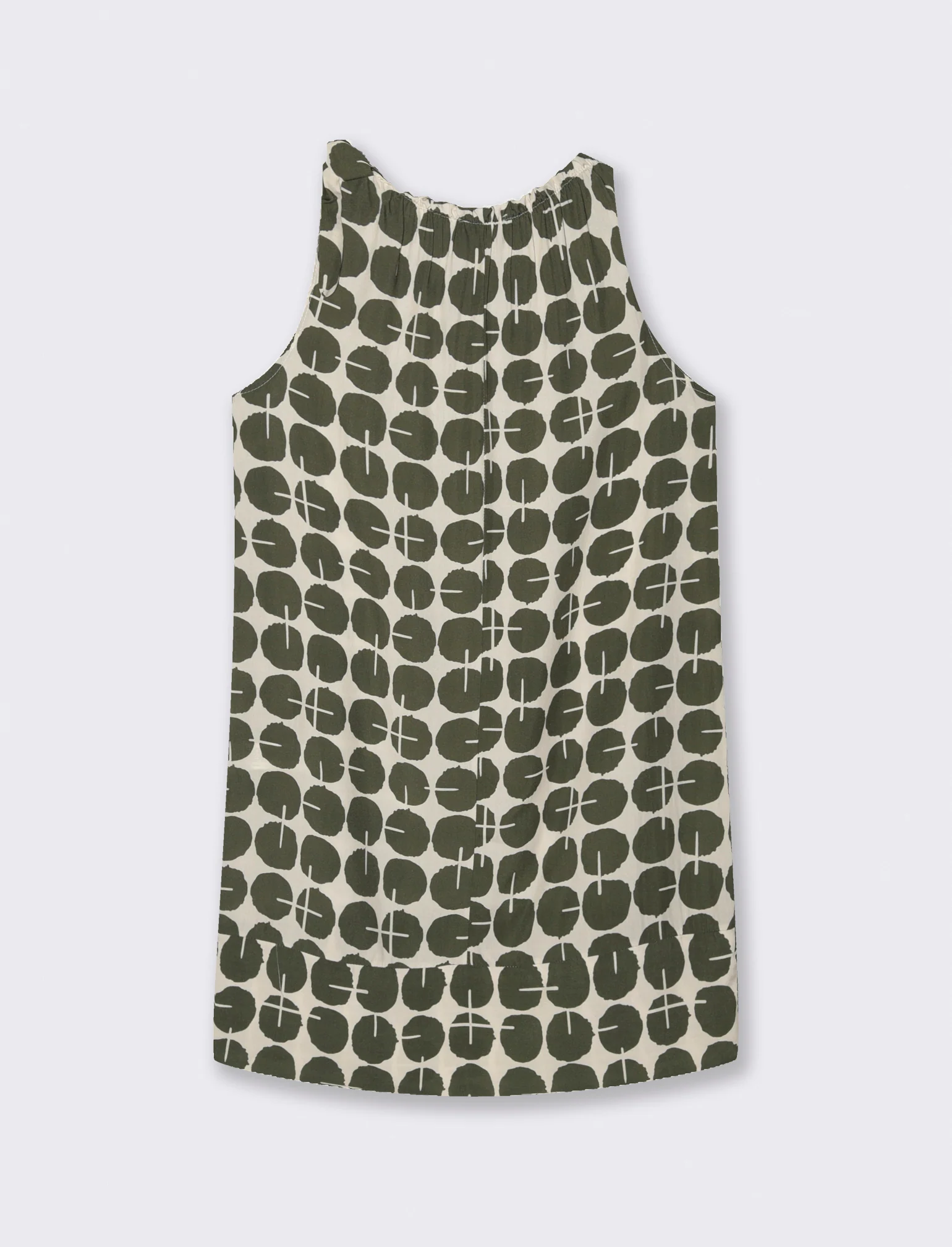 Vestito in viscosa stampato - Verde militare - Image 4