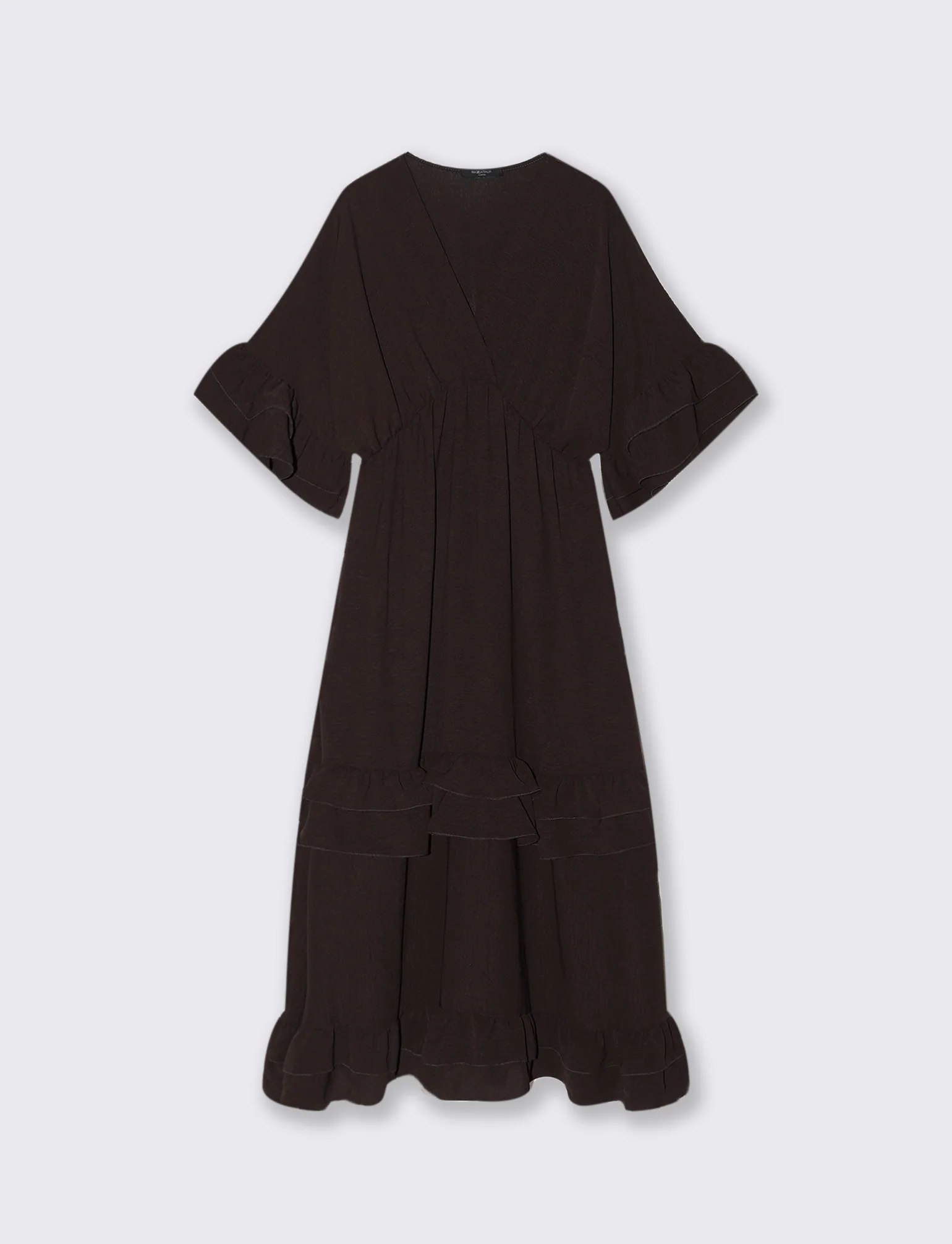 VESTITO INCROCIO CON BALZA AL FONDO - Moro - Image 3