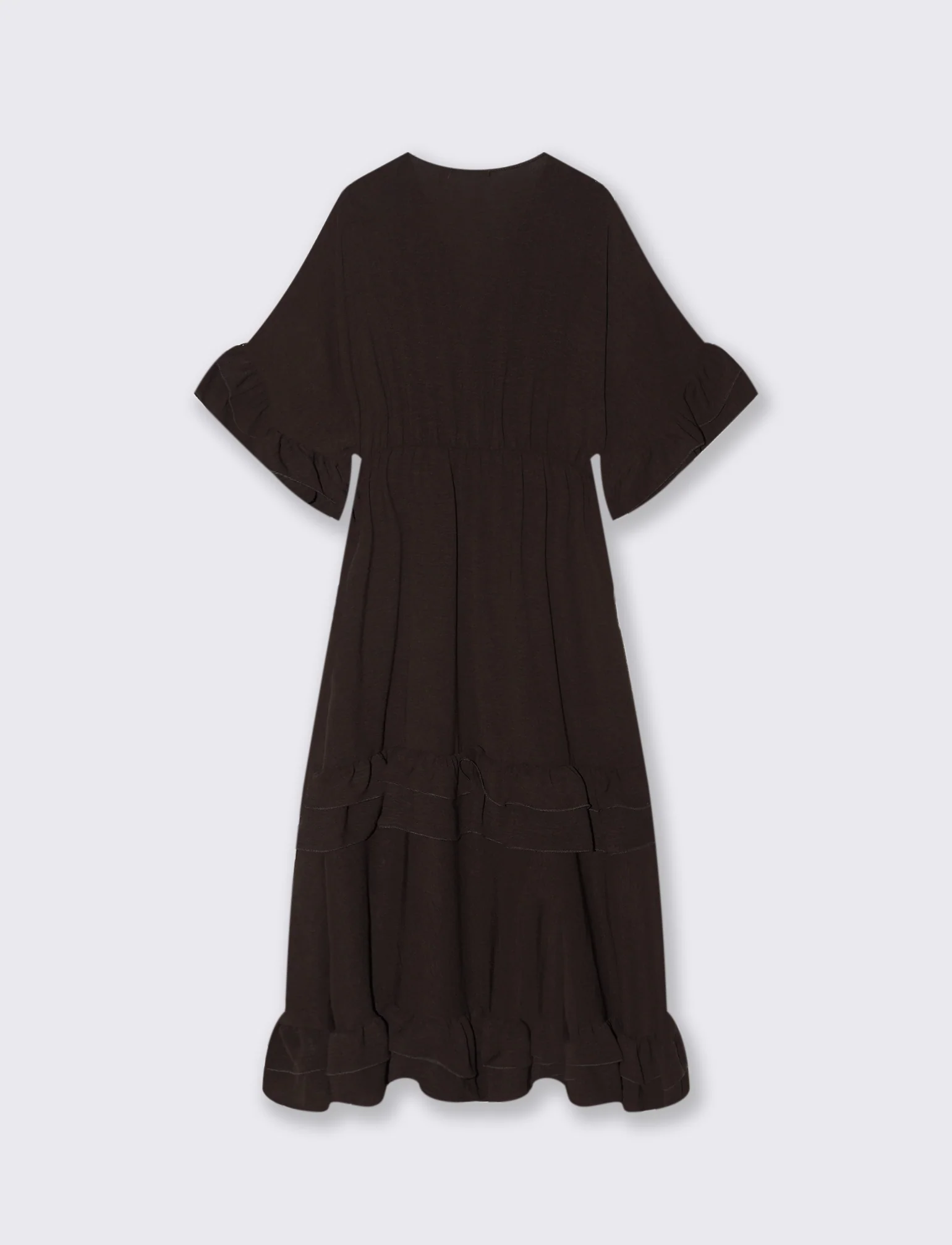 VESTITO INCROCIO CON BALZA AL FONDO - Moro - Image 4
