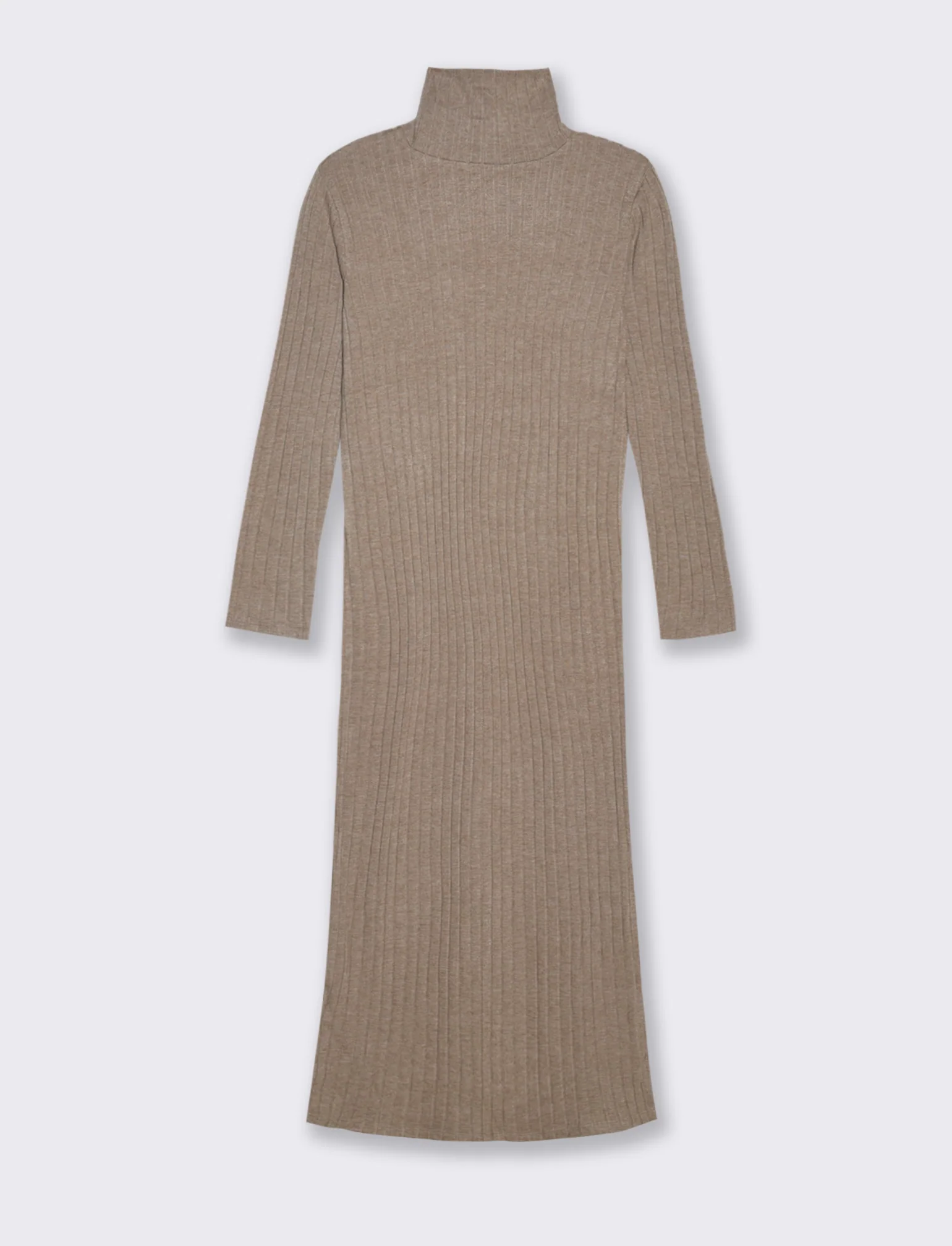 VESTITO LUNGO A COSTE - Cammello - Image 2