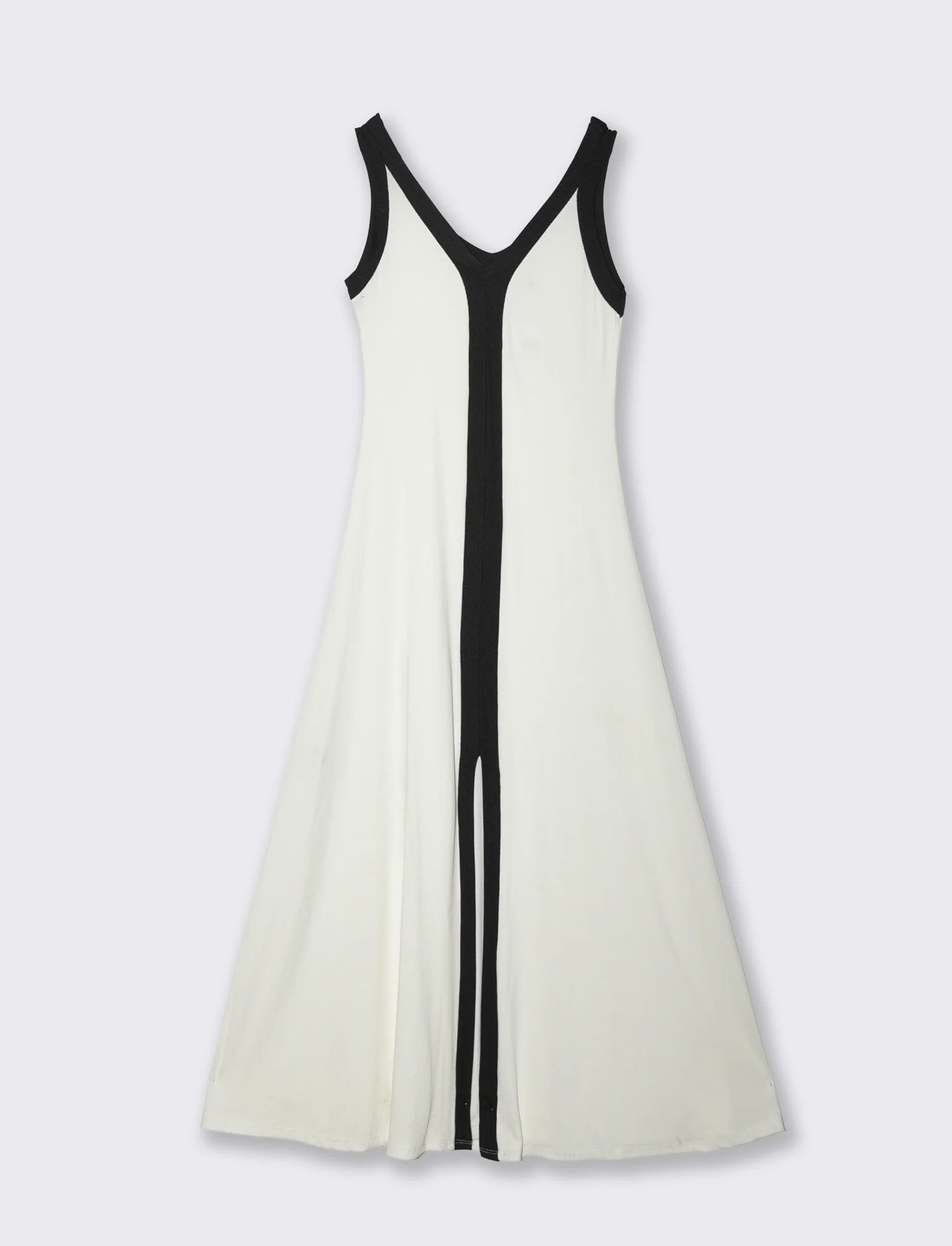 Vestito lungo bicolor - Bianco - Image 3