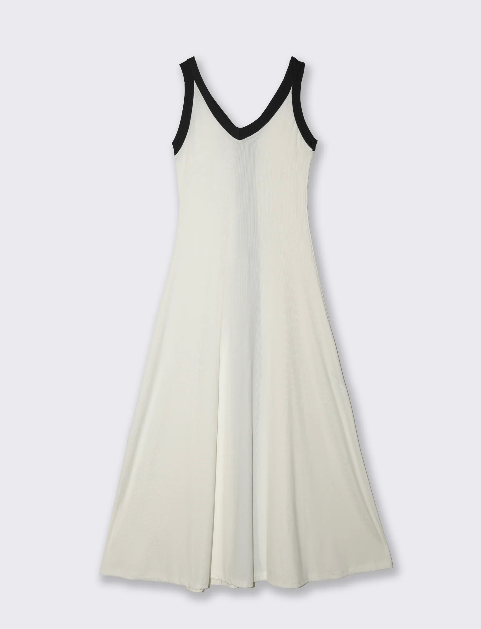 Vestito lungo bicolor - Bianco - Image 4