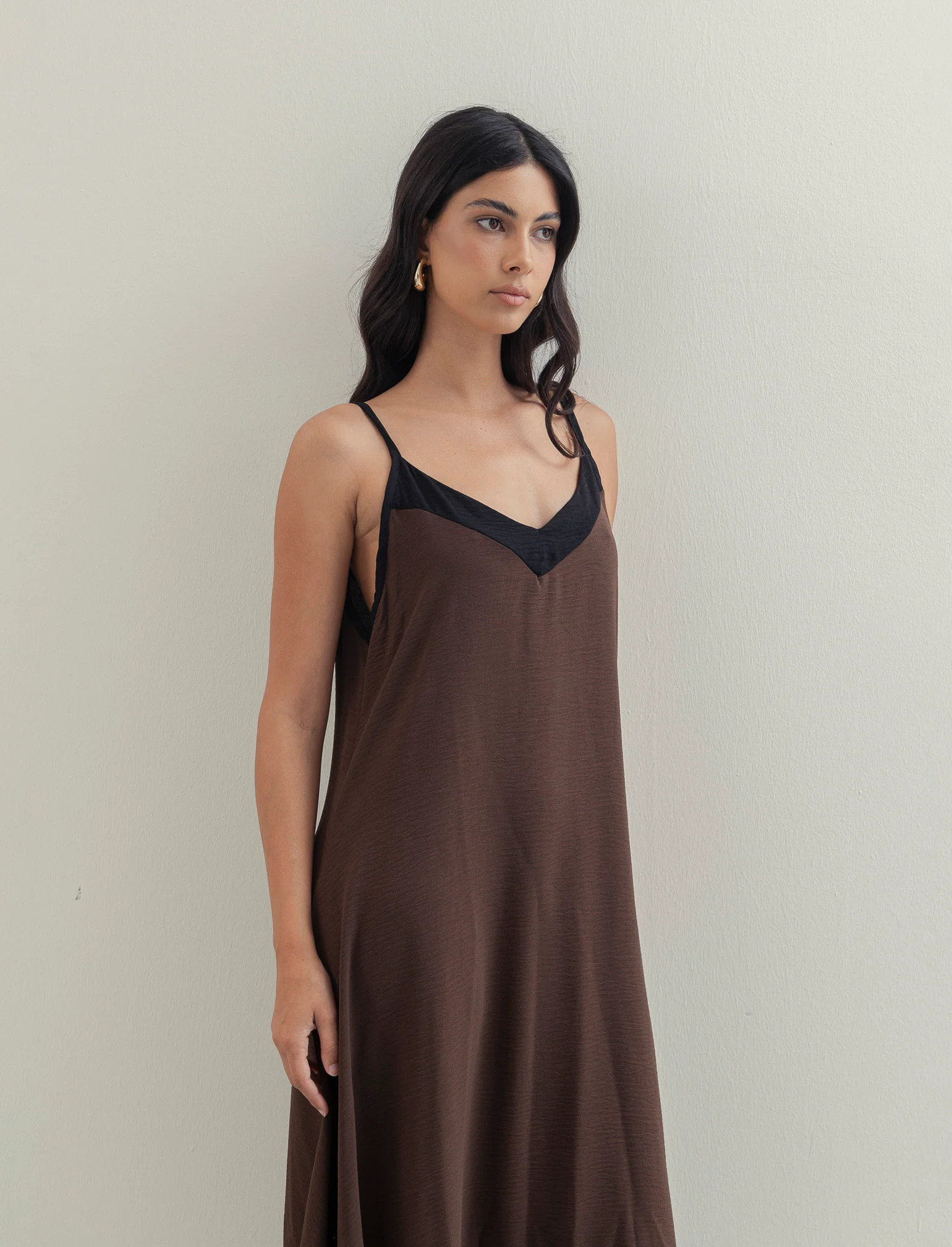 Vestito lungo bicolor - Moro - Image 2