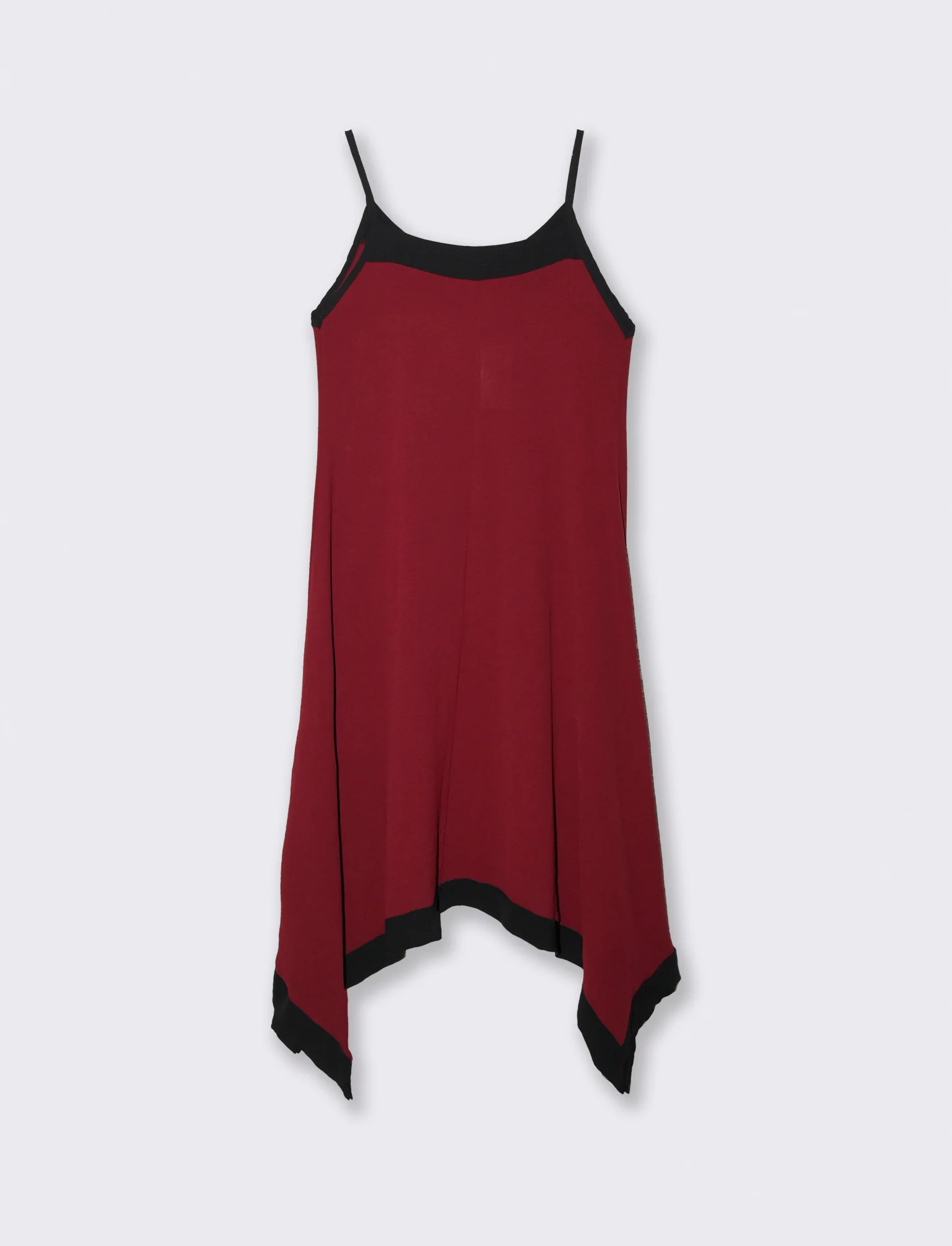 Vestito lungo bicolor - Rosso india - Image 4