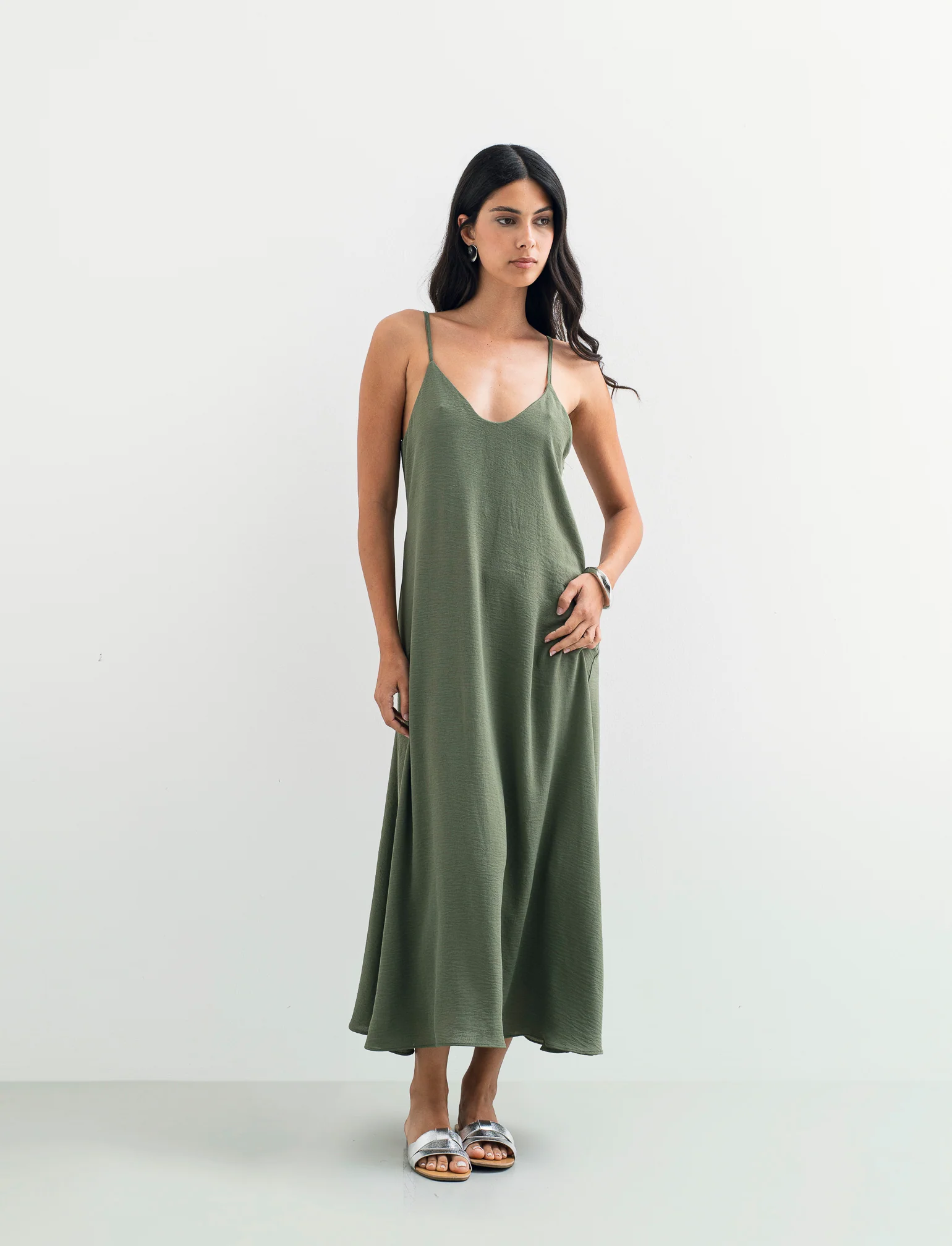 Vestito lungo con bretelline - Ve.milit.
