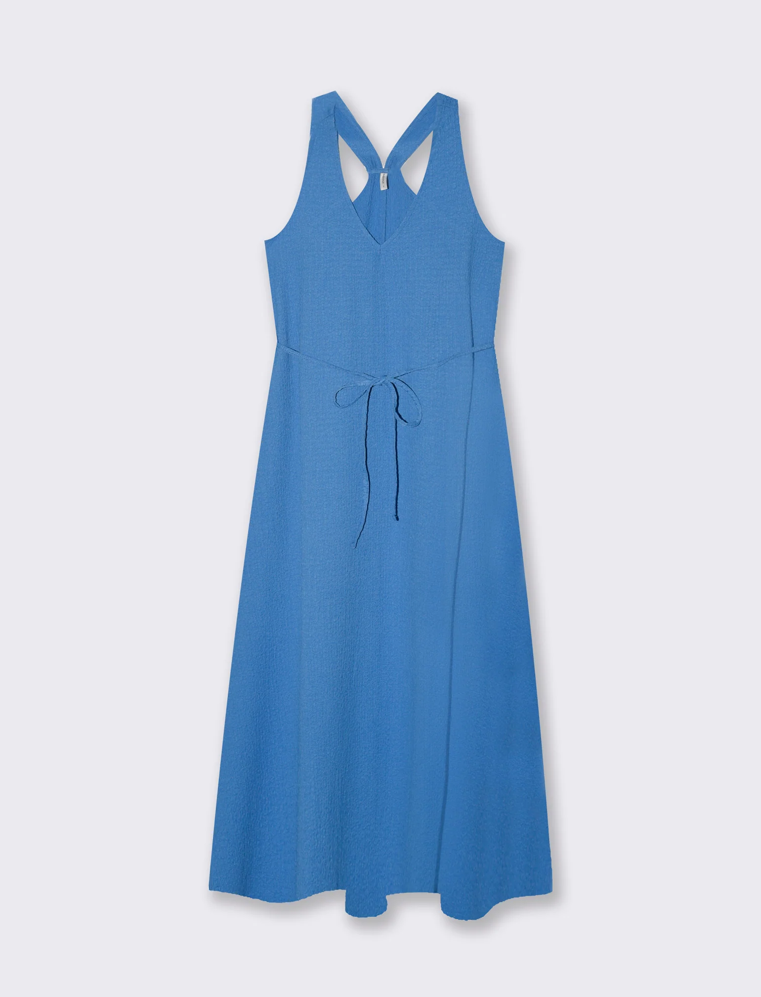 Vestito lungo con cintura da donna - Bluette - Image 4