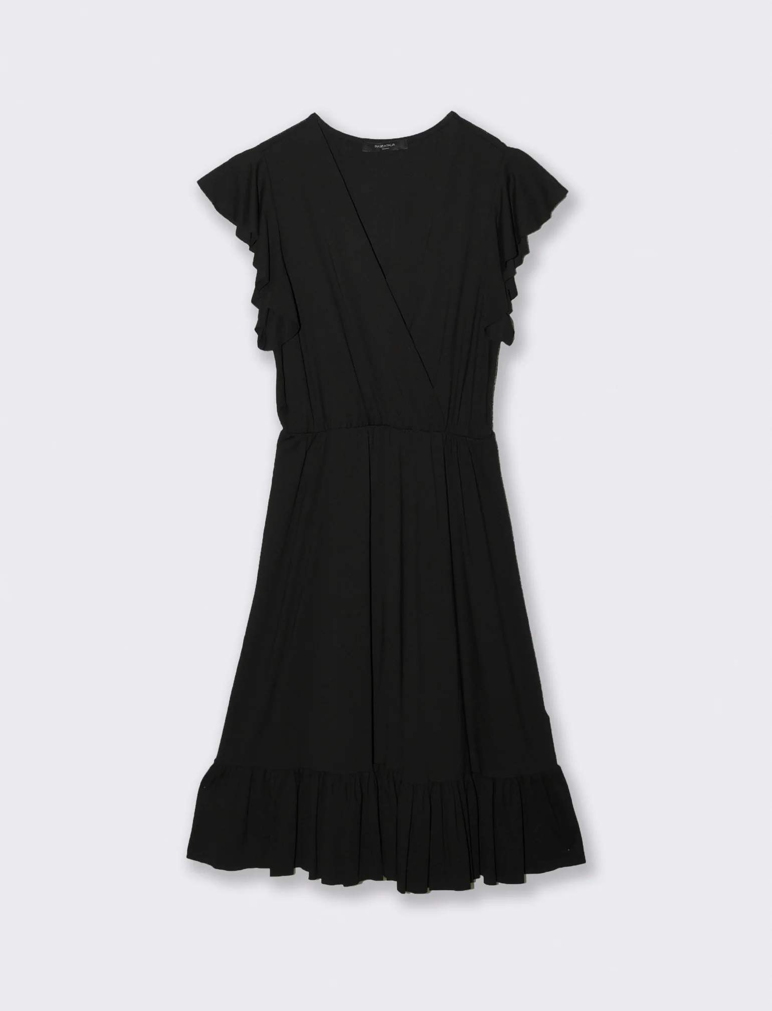 VESTITO LUNGO CON VOILANT - Nero - Image 3