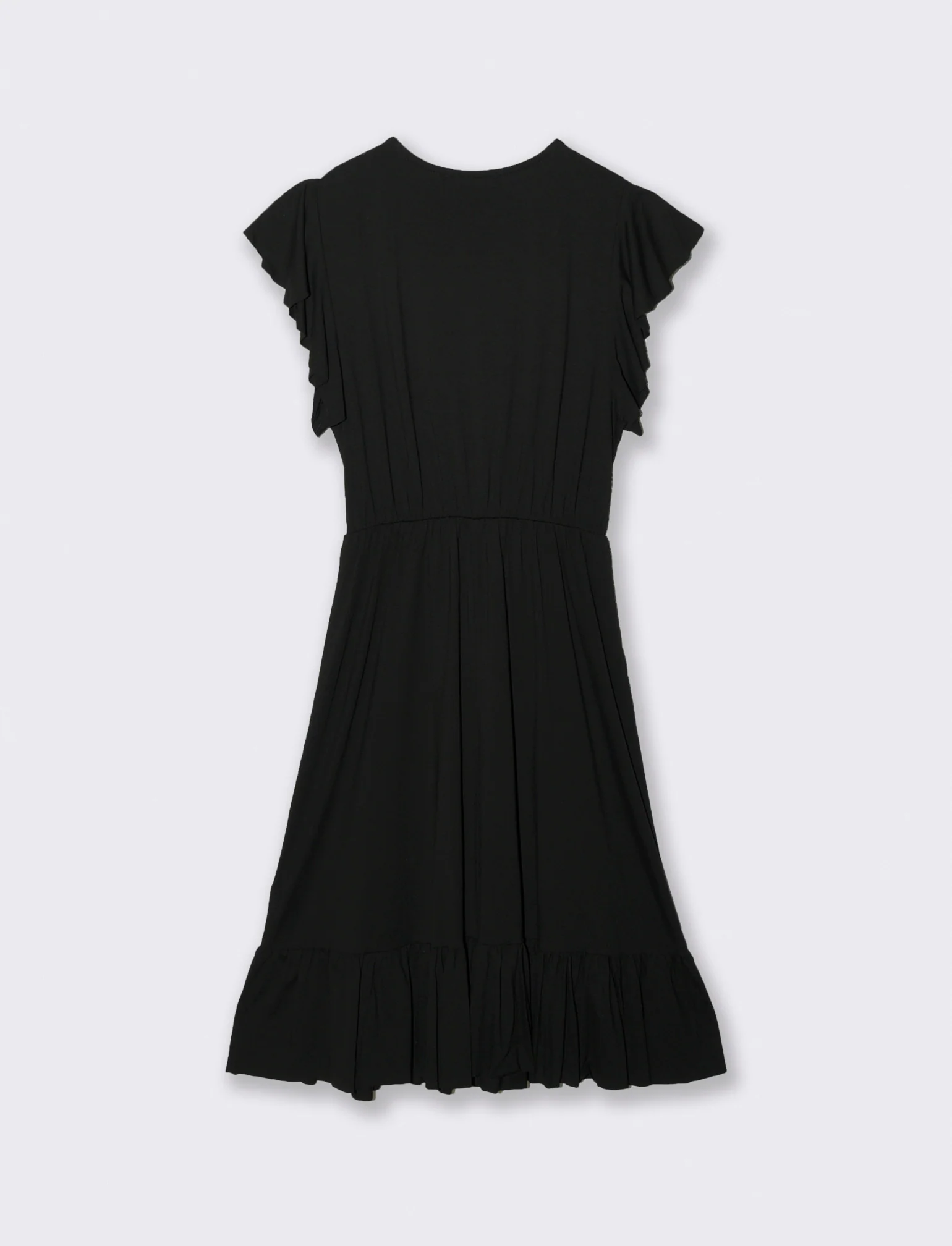 VESTITO LUNGO CON VOILANT - Nero - Image 4