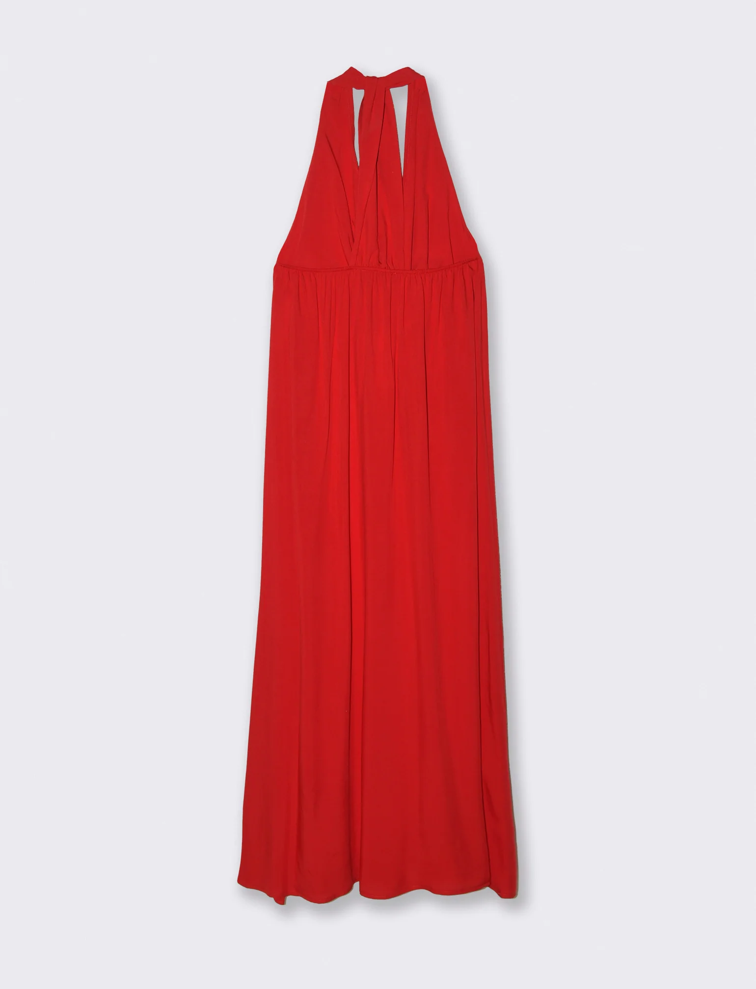 Vestito lungo in viscosa con incrocio sulla schiena - Rosso - Image 4