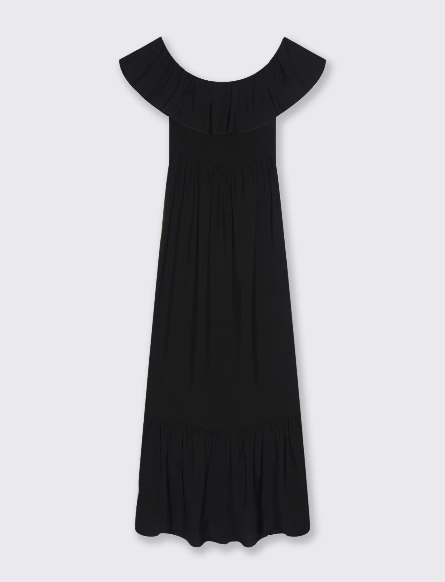 Vestito lungo off shoulder da donna - Nero - Image 4