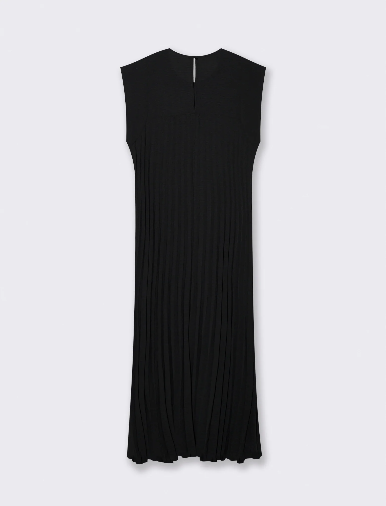 vestito lungo plisset giro manica - Nero - Image 4