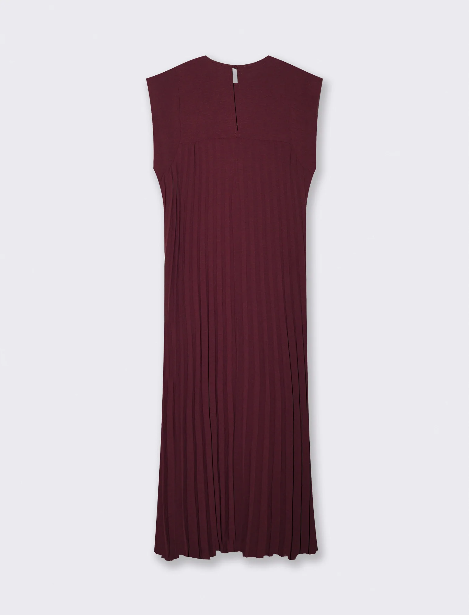 vestito lungo plisset giro manica - Rosso india - Image 4