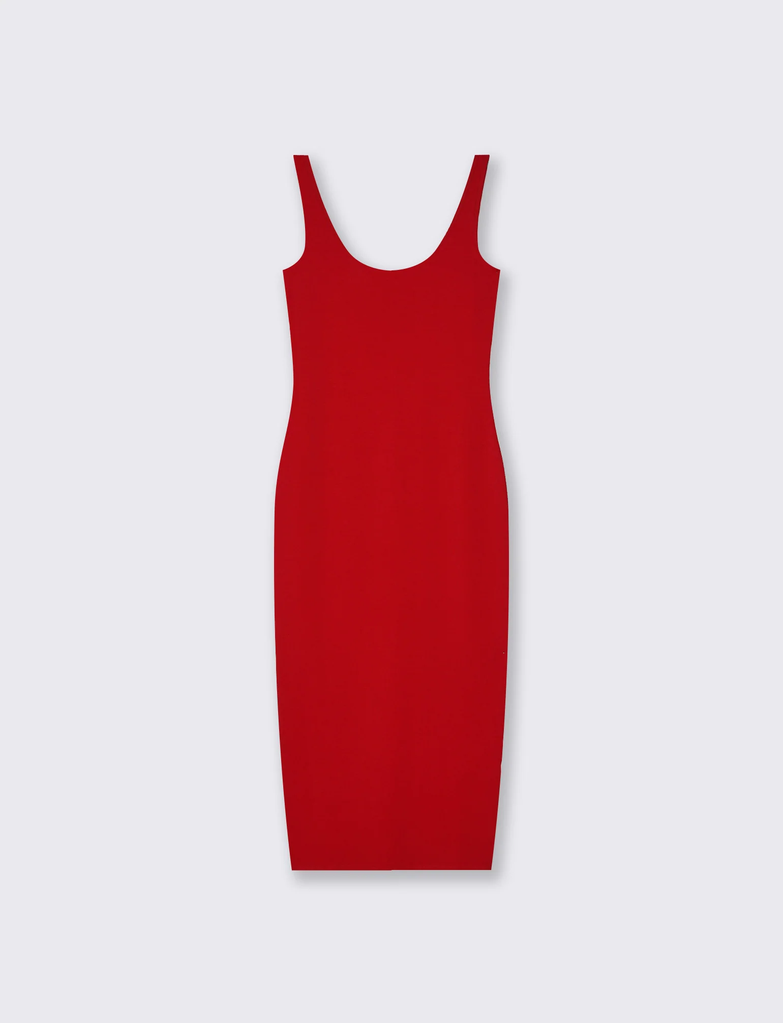 Vestito lungo senza maniche slim fit - Rosso