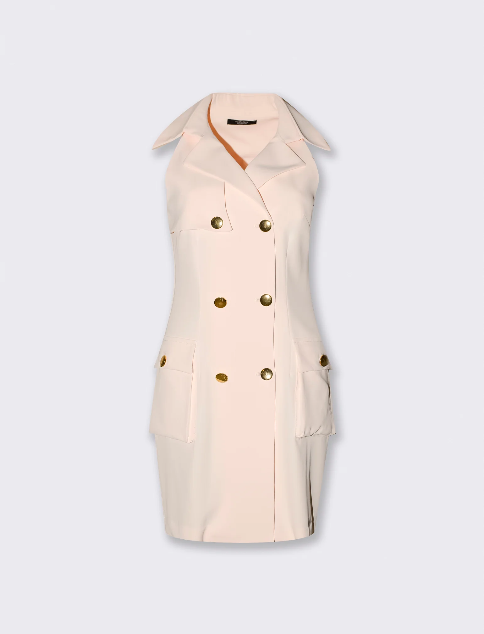 Vestito mini a portafoglio - Bianco - Image 4