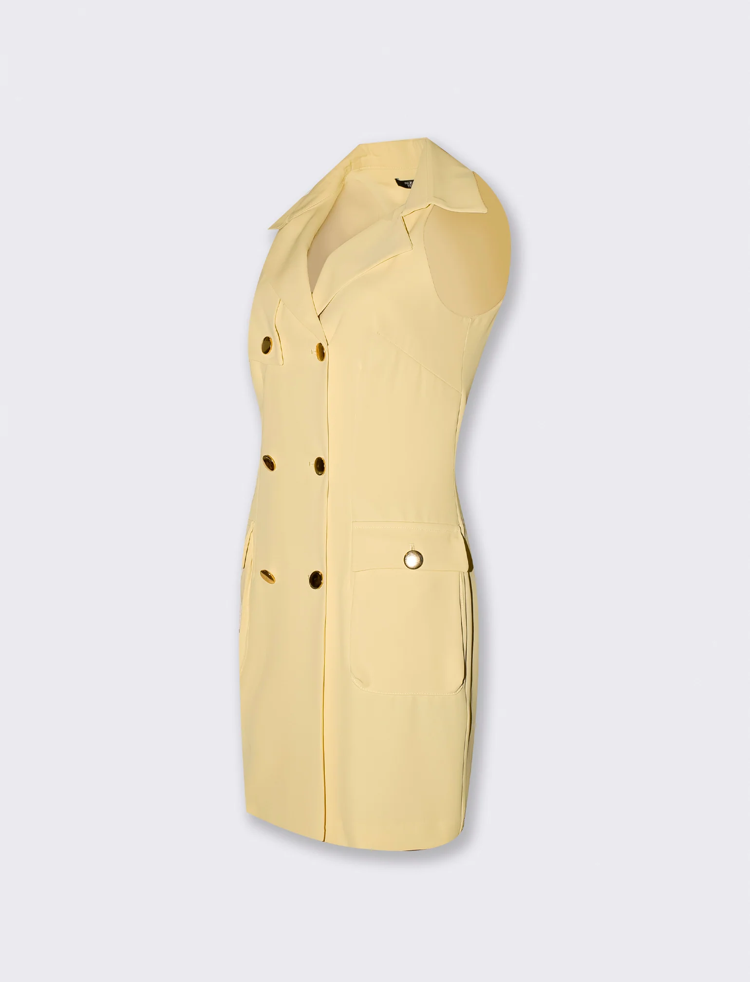 Vestito mini a portafoglio - Giallo - Image 5