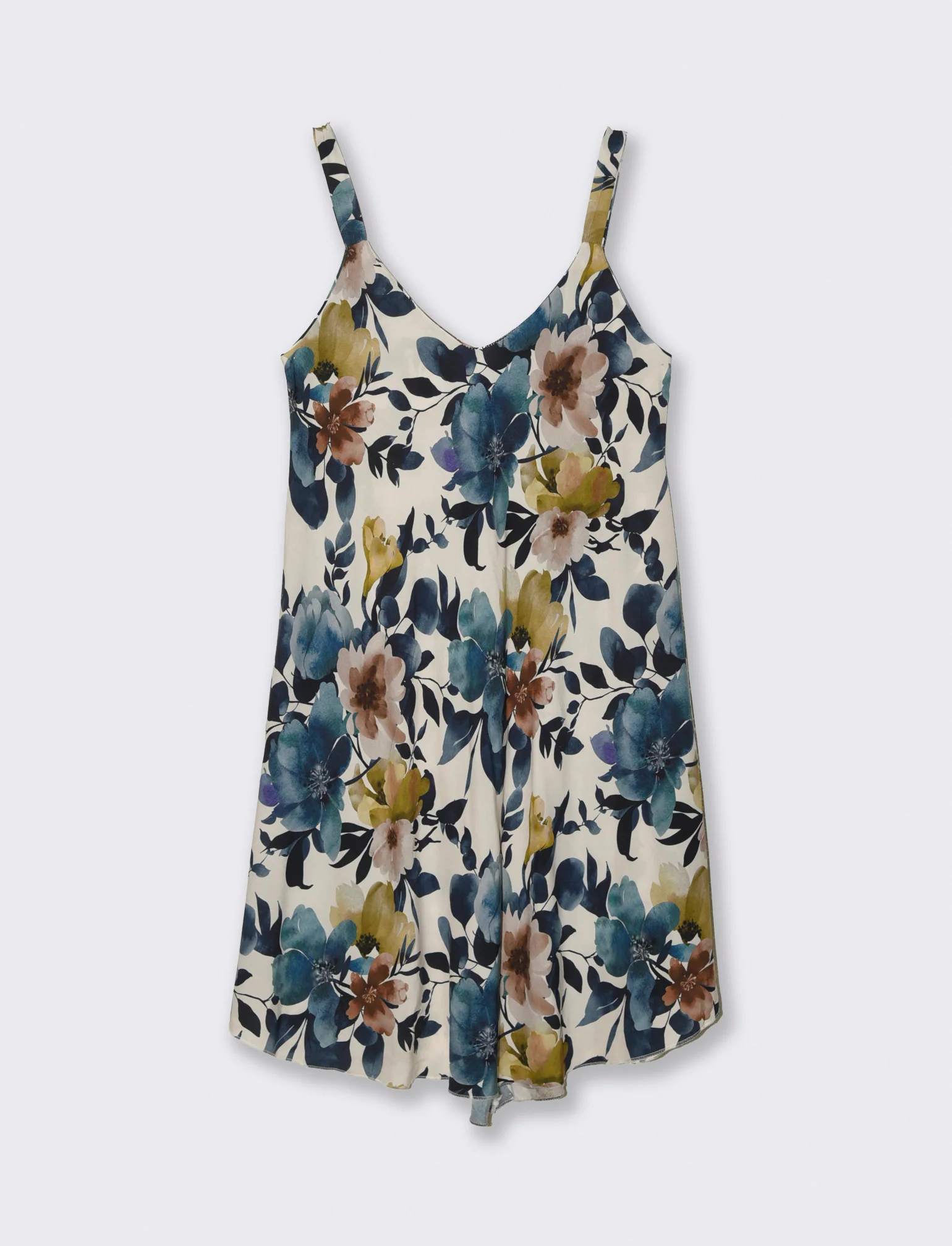 Vestito stampato con bretelline - Blu - Image 3
