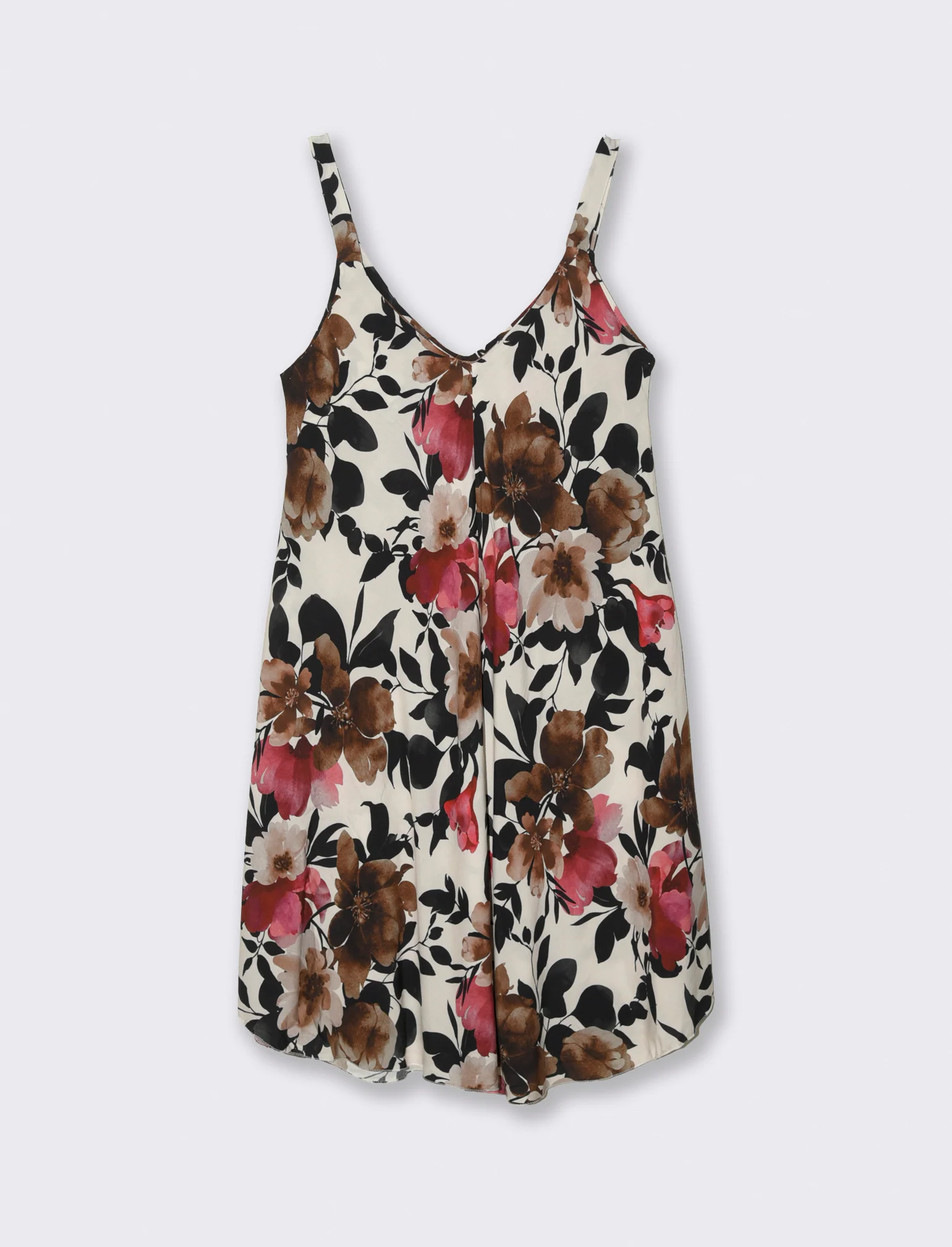 Vestito stampato con bretelline - Nero - Image 3