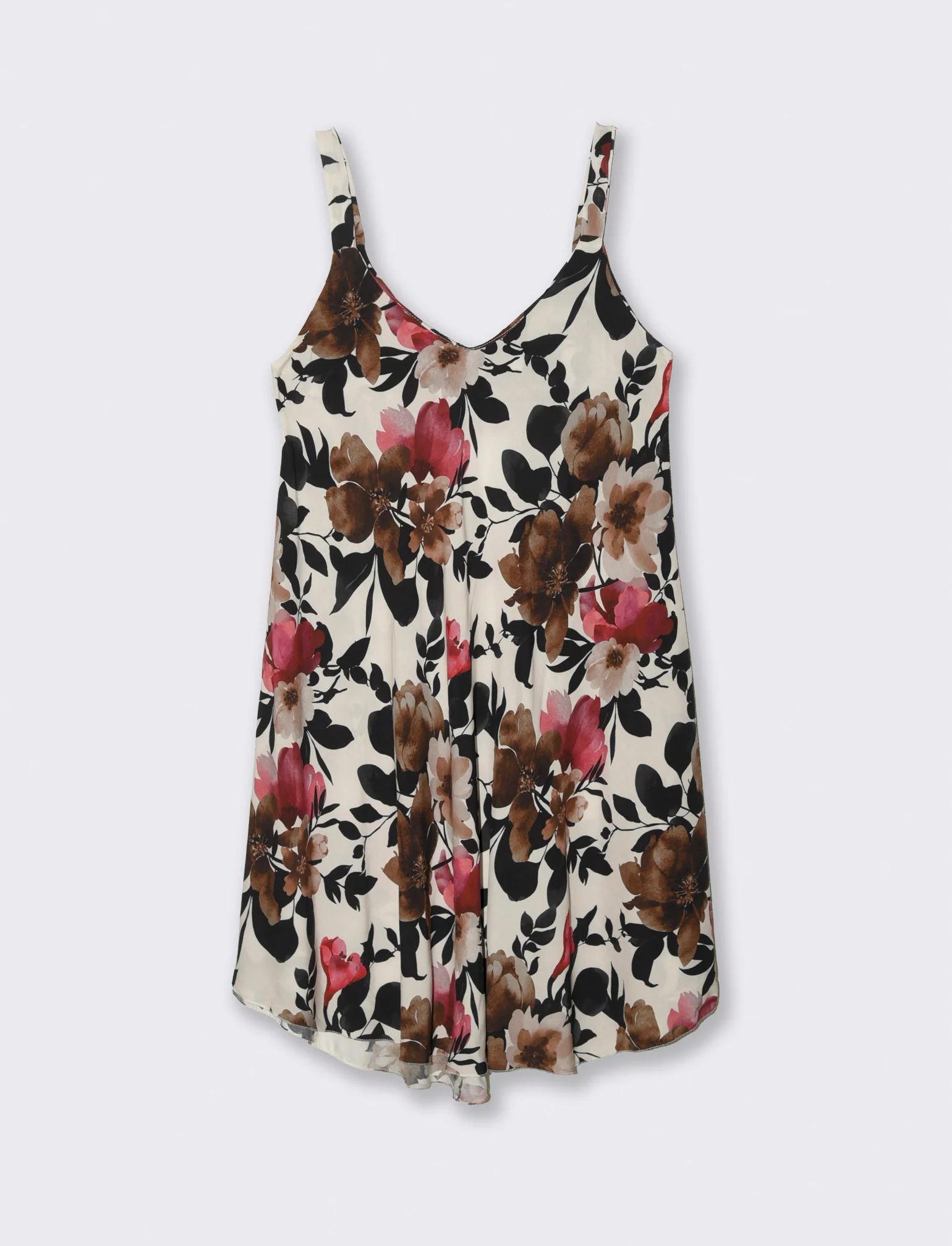 Vestito stampato con bretelline - Nero - Image 4
