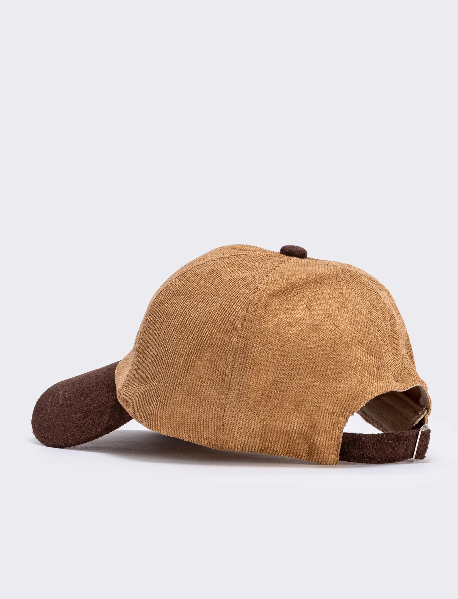 Visiera Baseball a Contrasto con Ricamo - Cammello - Image 2