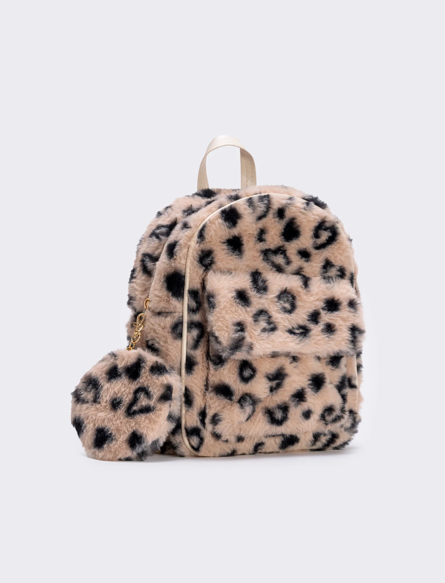 Zainetto leopardato in finta pelliccia - Beige - Image 2