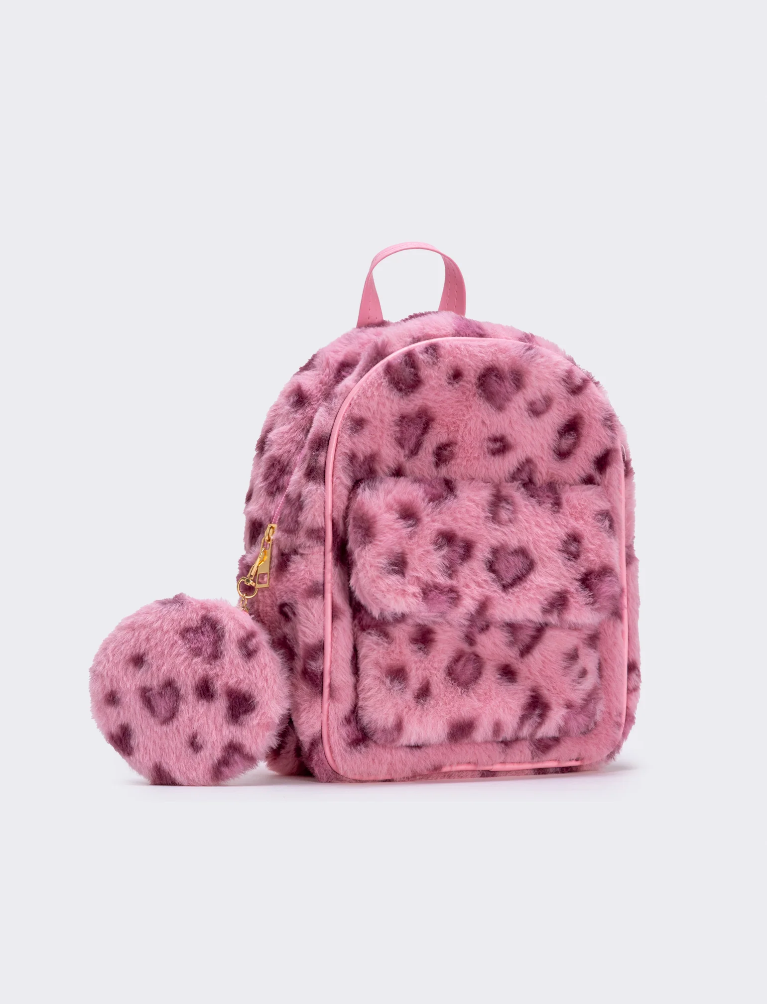 Zainetto leopardato in finta pelliccia - Rosa - Image 2