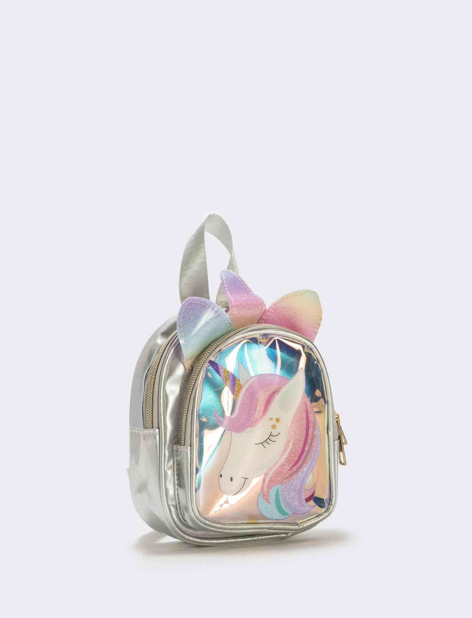 Zainetto unicorno con orecchie glitter - Argento - Image 2