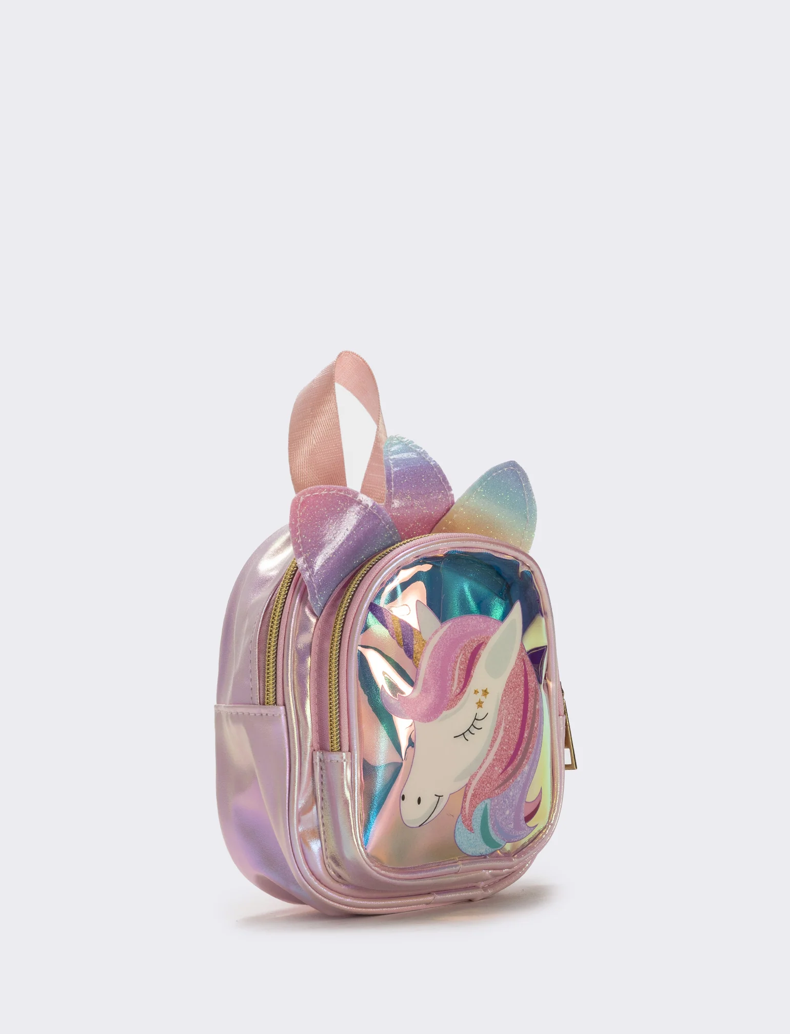Zainetto unicorno con orecchie glitter - Rosa - Image 3