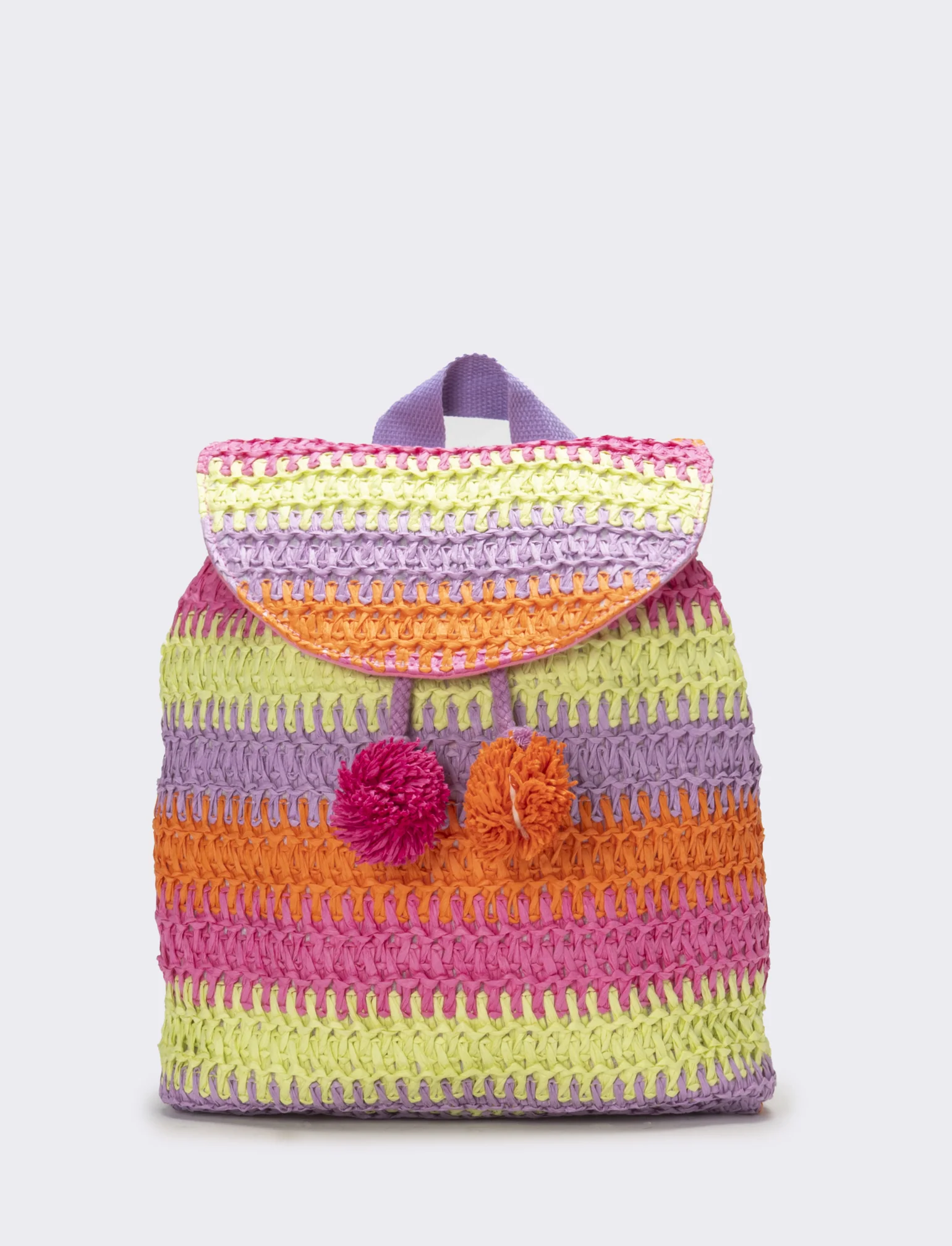 Zaino bambina carta con patta multicolor - Multicolore